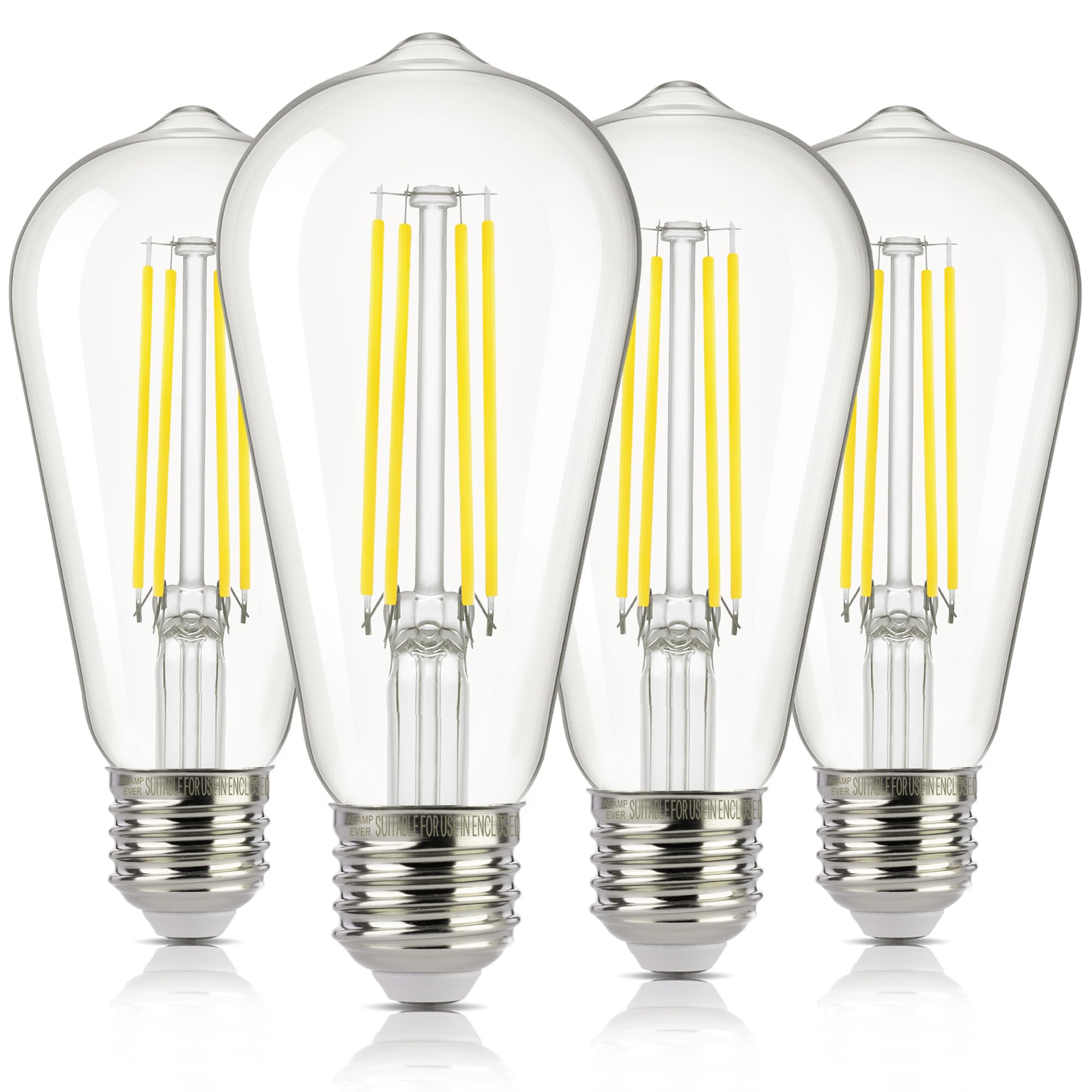 ALAMPEVER ST19 Dusk to Dawn LED Outdoor Light Bulb, 800LM Sunlight Sensor Light Bulbs, 7W (60W Equivalent), 5000K Daylight White