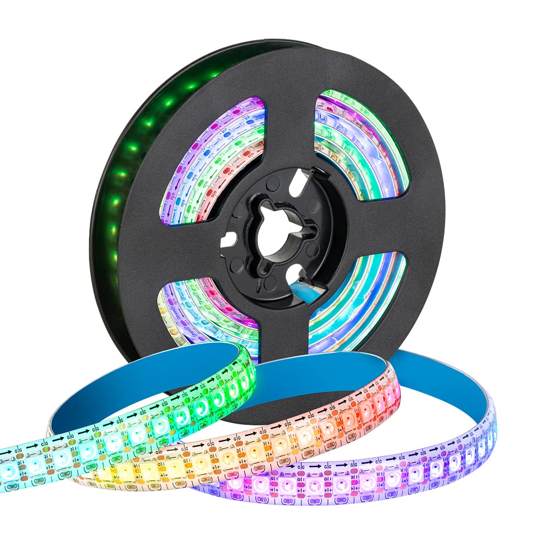 SEZO WS2812B LED Strip Light 3.3FT 144 LEDs/m IP65 Waterproof White Model M1WS2812B1M144LW65E