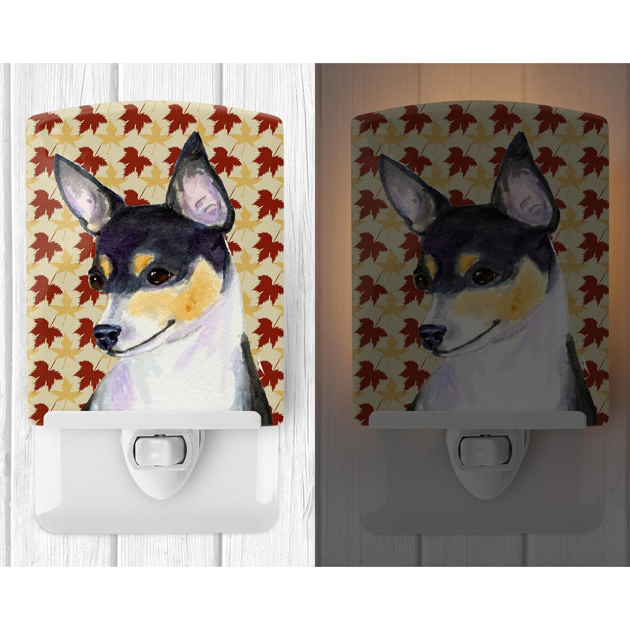 Carolines Treasures Ceramic Night Light, Chihuahua Portrait, UL-Certified, 6x4x3in, Multicolor, Model SS4338CNL
