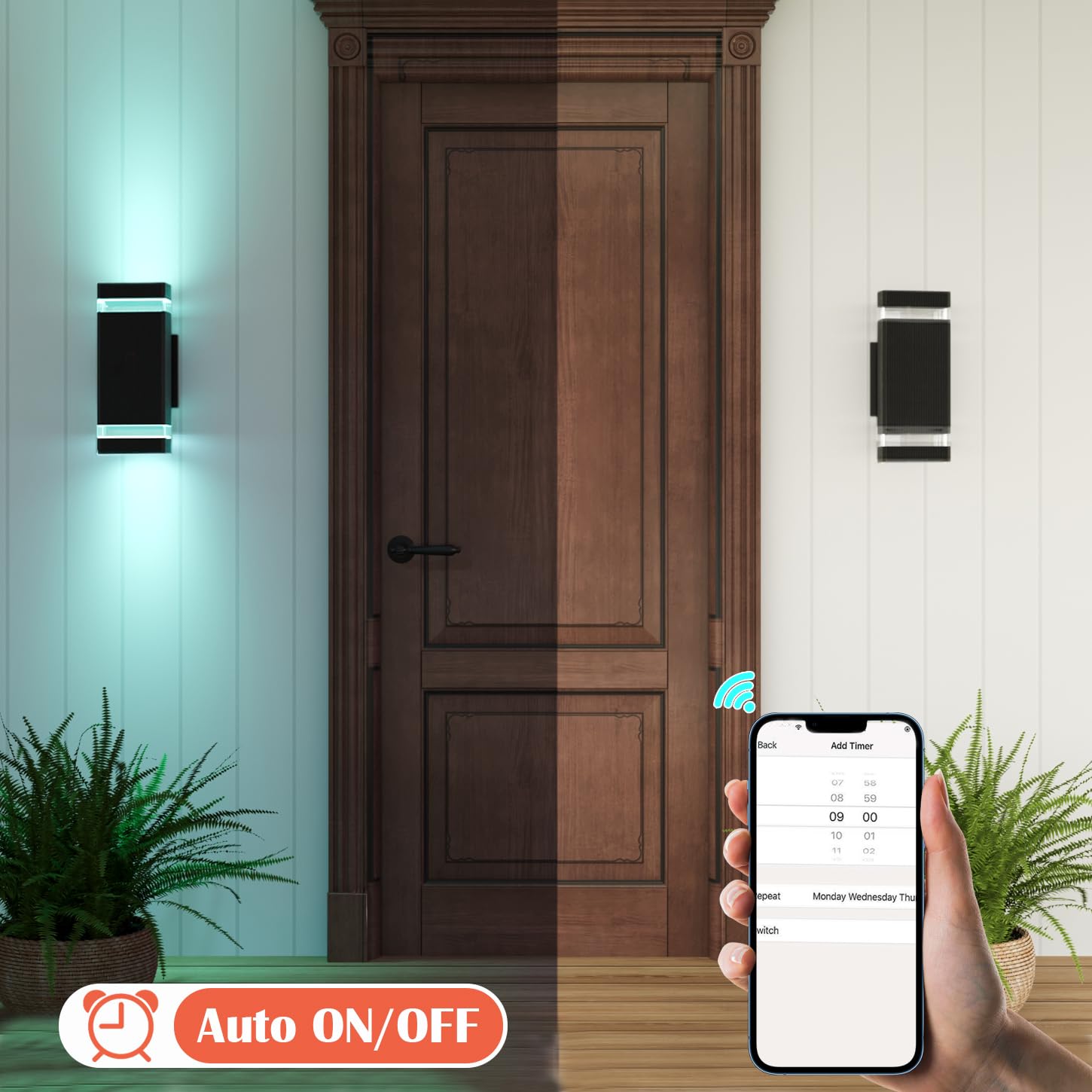 rosykite Mi.Light RF Remote Control LED Wall Light 12W 1200LM RGB+CCT 2 Pack Aluminum