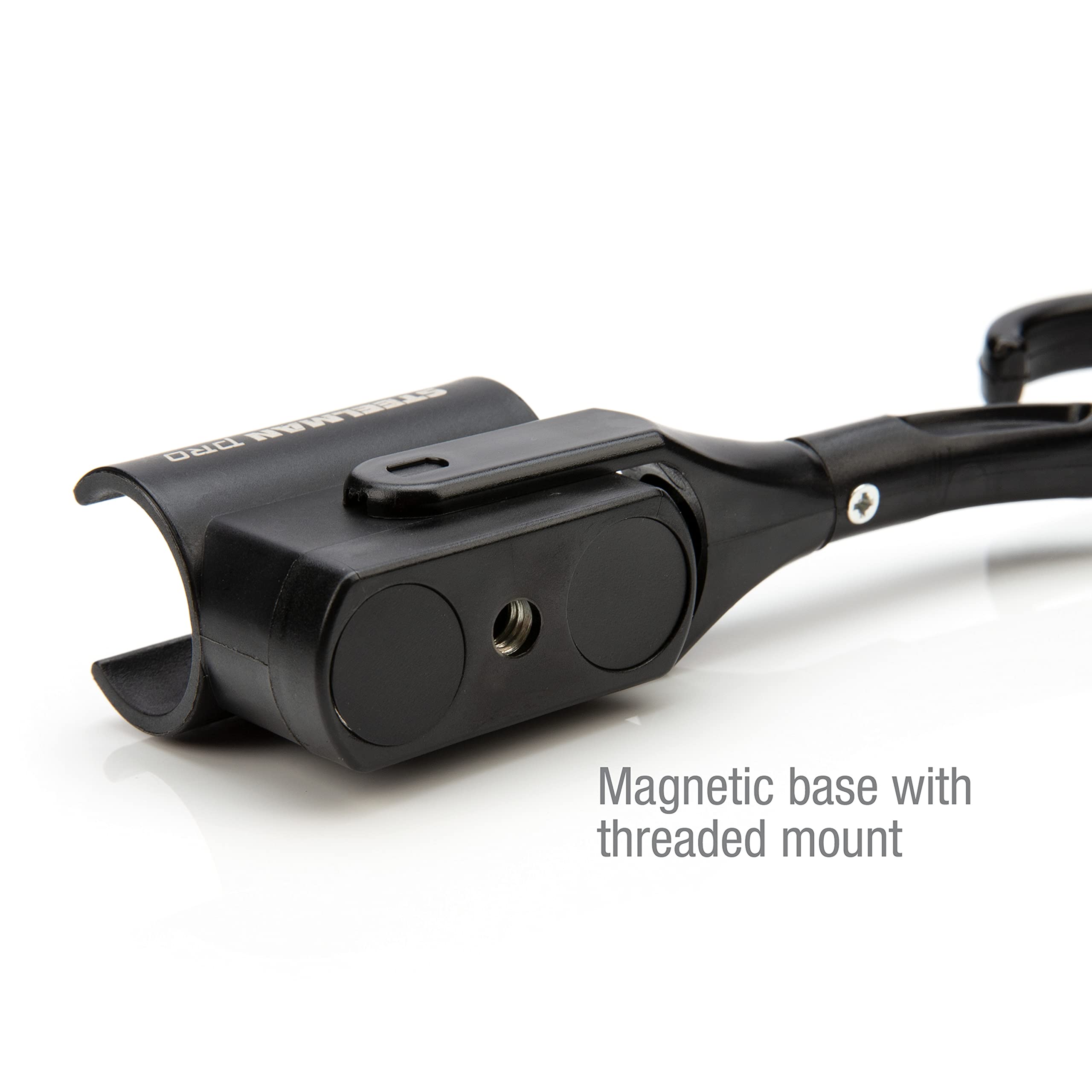 Steelman Pro Magnetic Hook Flashlight Holder, Model 78751, Black, Plastic Material