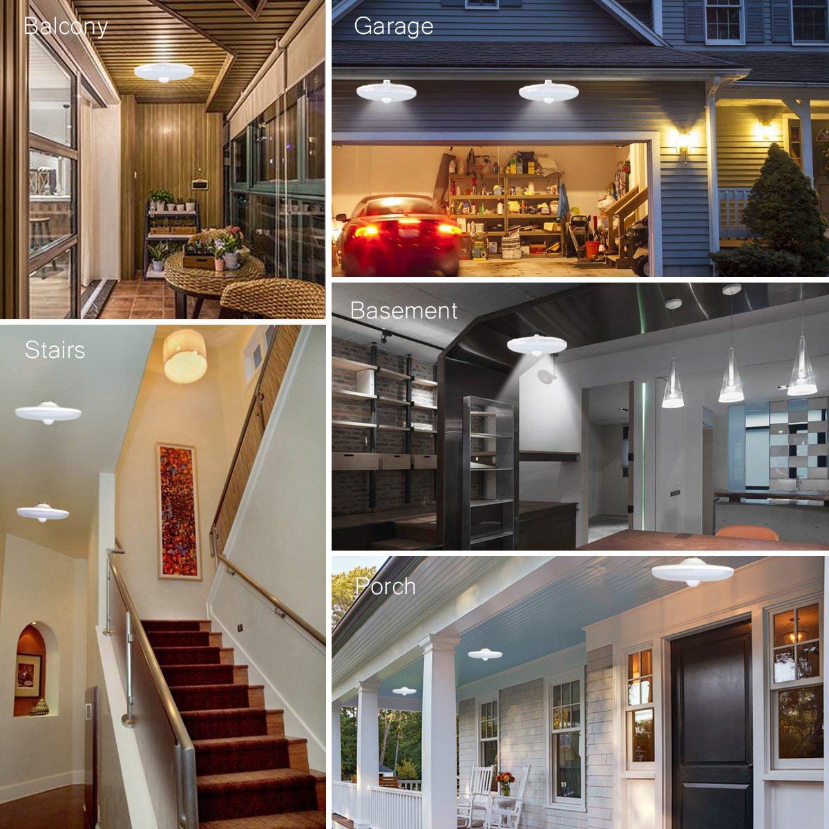 Awanber Motion Sensor Light Bulb 18W E26 1500Lm Dusk To Dawn Led Cool White For Garage & Porch