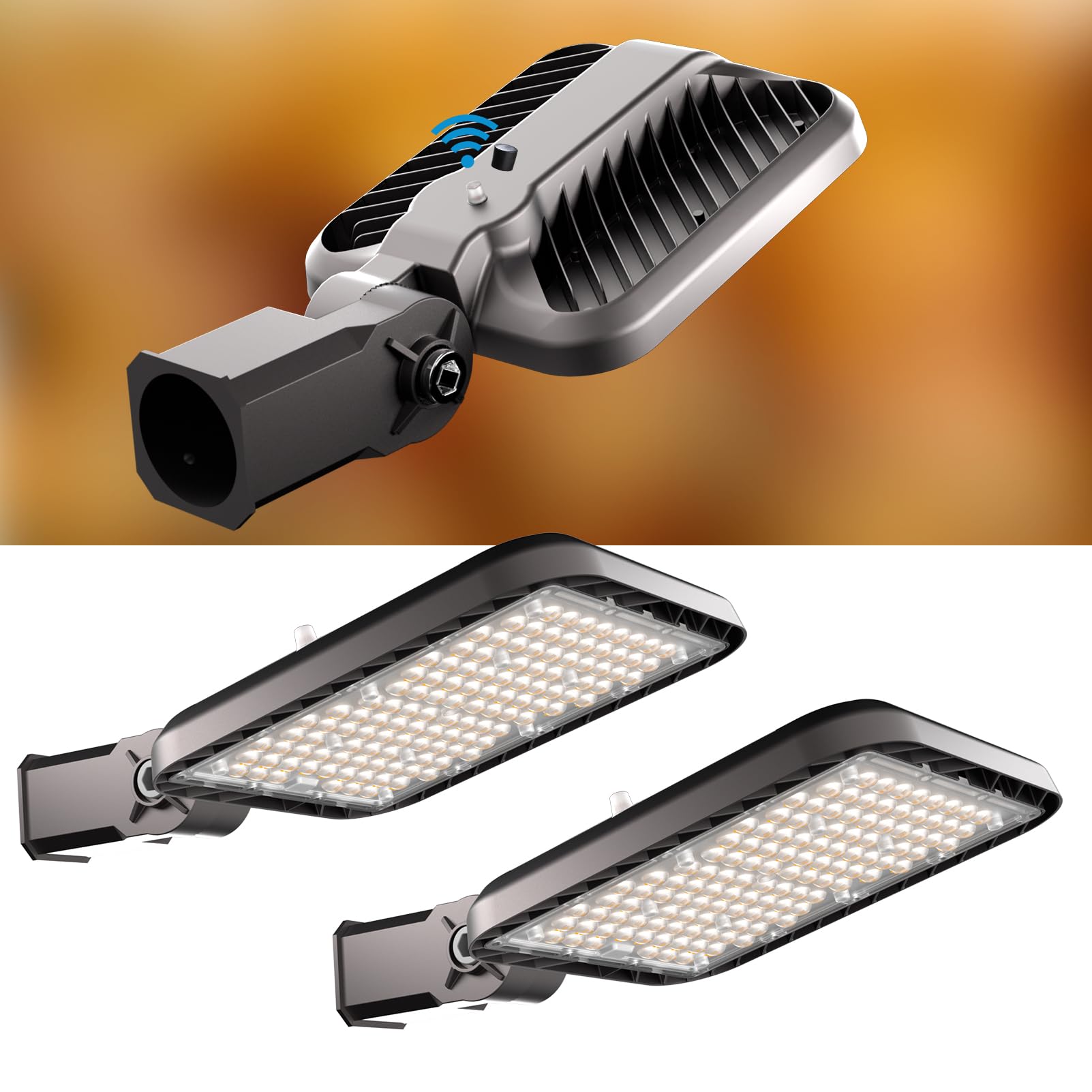 Lightdot LED Parking Lot Lights 240W 36 000LM Parking Lot Lights Outdoor 5000K IP65 Led Pole Light with Photocell  Slip Fitter Mounting for Parking Lot Yard Driveway-2Pack-7Yrs Warranty
