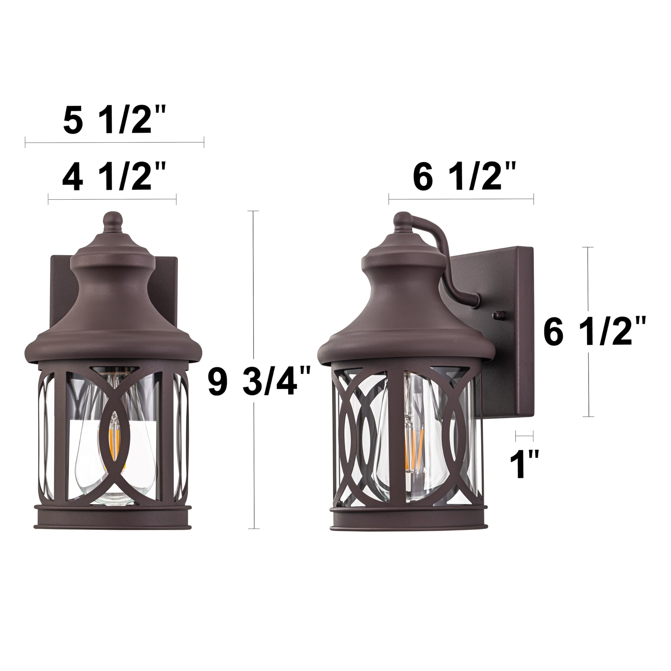 Laplusbelle 2-Pack Porch Lights Outdoor, Bronze Outside Lights For House, Waterproof Exterior Lighting Fixtures, Modern Farmhous