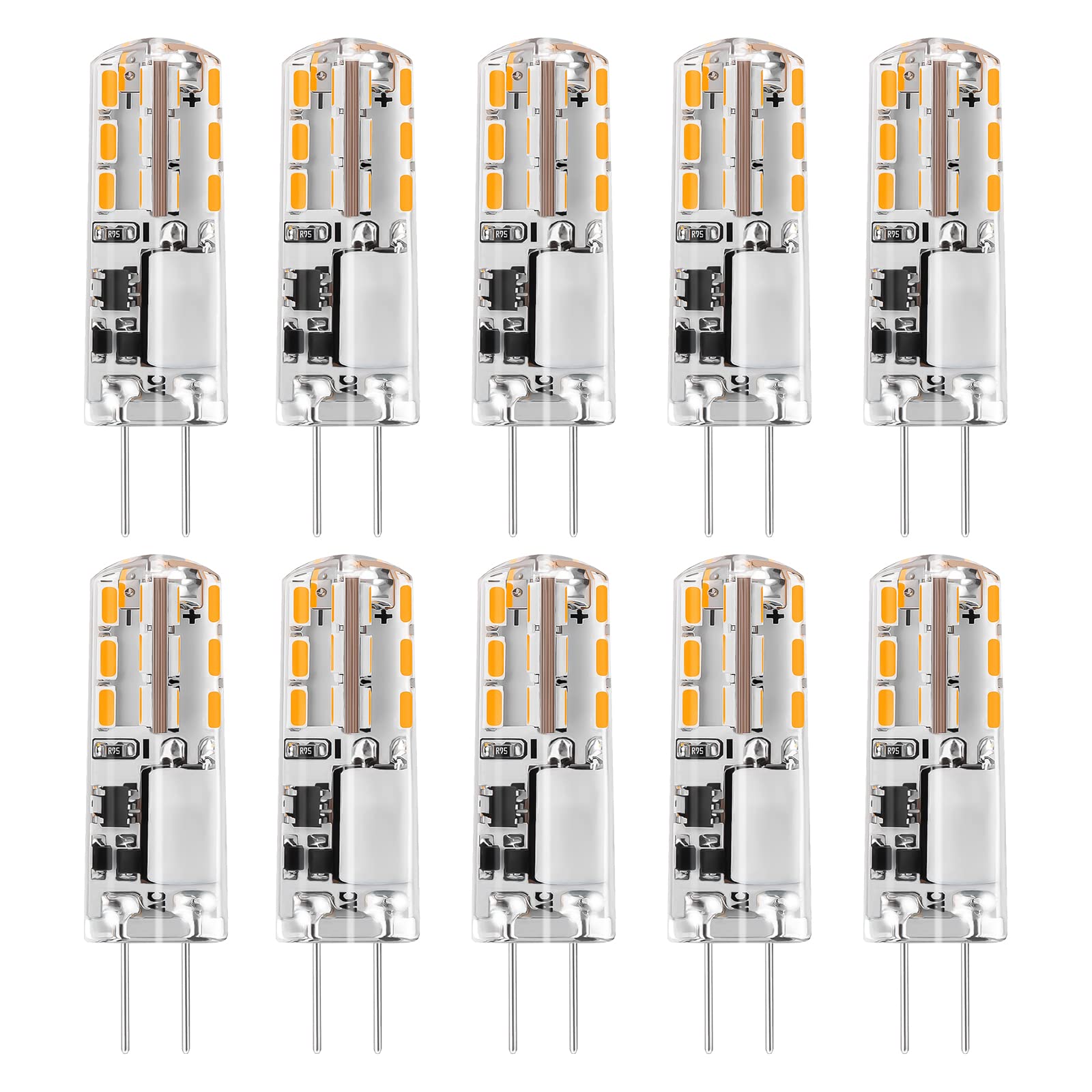 I-Shunfa G4 Led Bulb 1.24W Ac/Dc 12V Bi-Pin Base Light Lamp Warm White 2700K Equivalent To 10W 20W Halogen Bulbs Led 24X3014 Smd