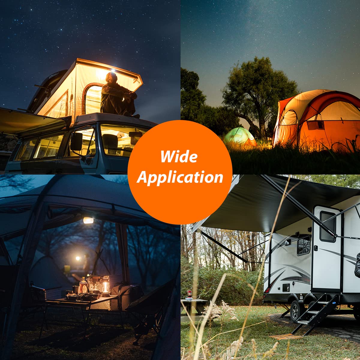 Dream Lighting 12V Pop Up Camper Bunk Light - Portable Rv Ceiling Fixture, 3500K Soft White