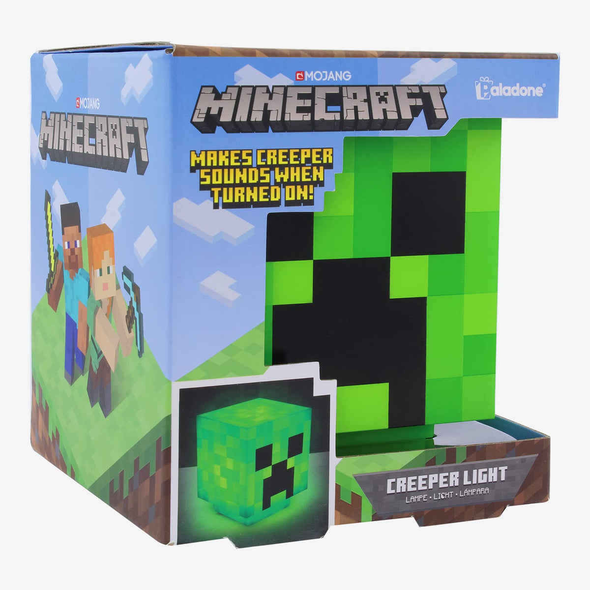 Paladone Minecraft Pig Light with Sound, Handheld Night Light & Fun Minecraft Toy for Kids, Minecraft Room Decor