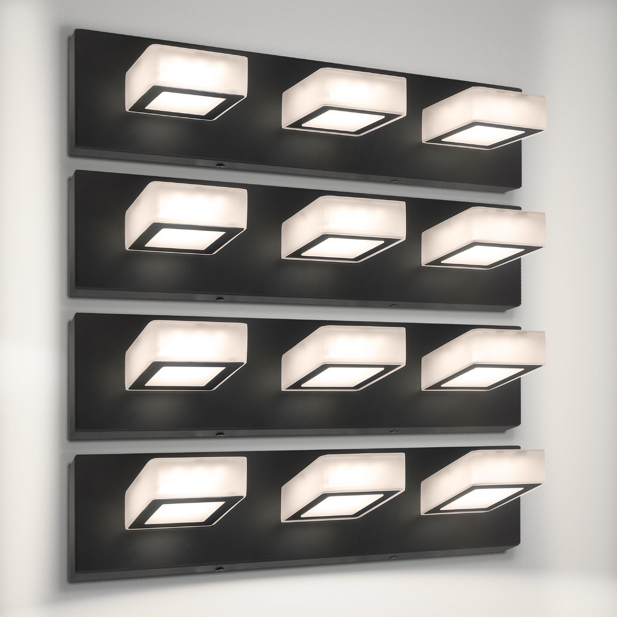 Asd Led 20 Inch Bathroom Vanity Light Fixture | 3-Lights 15W 860Lm 2700-6000K 120V | 5Cct, Dimmable, Rotatable Heads, Etl Listed