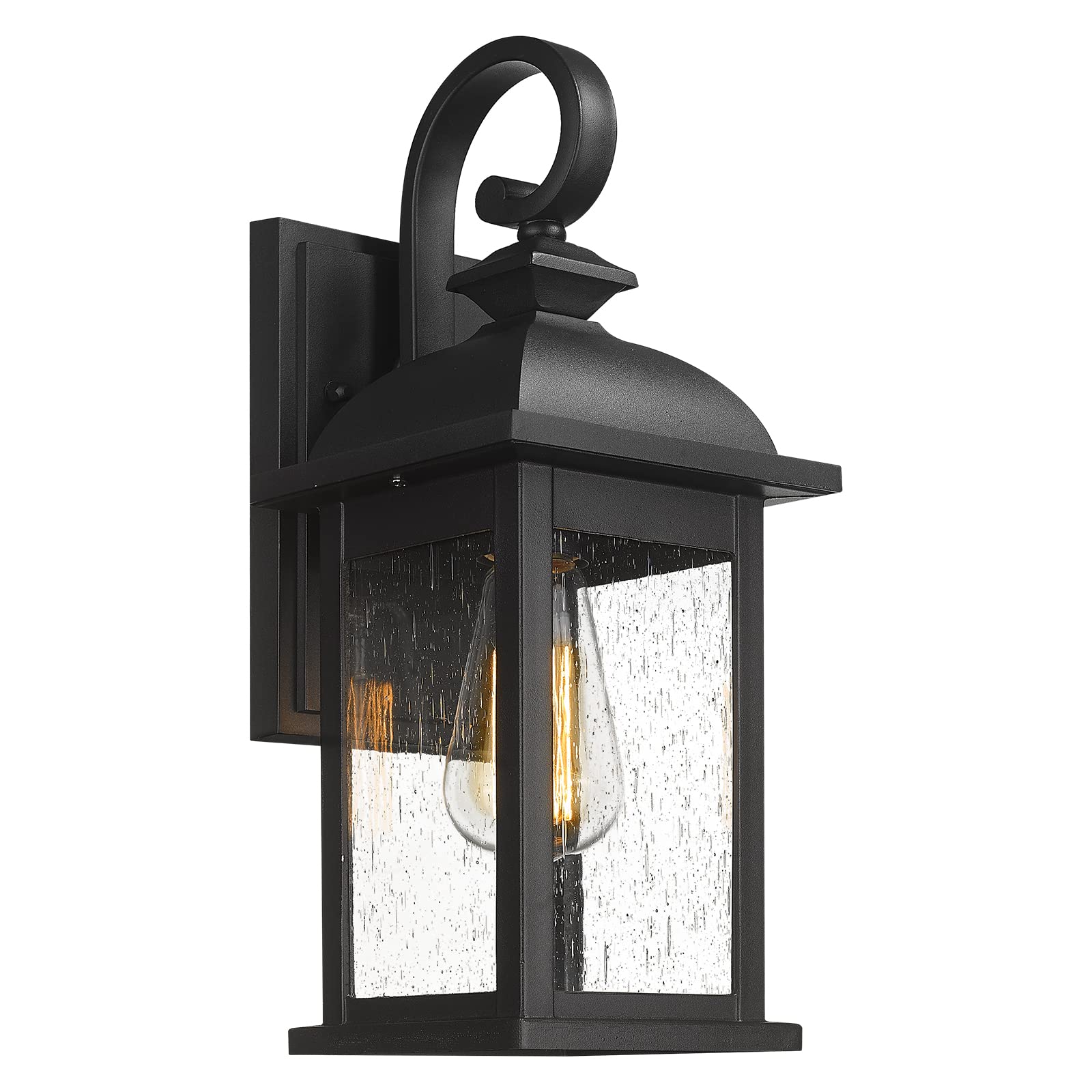 FEMILA Outdoor Wall Sconce, 21in Large Exterior Light Fixture, Anti-Rust Waterproof, Matte Black, Model 4FD54B2 BK
