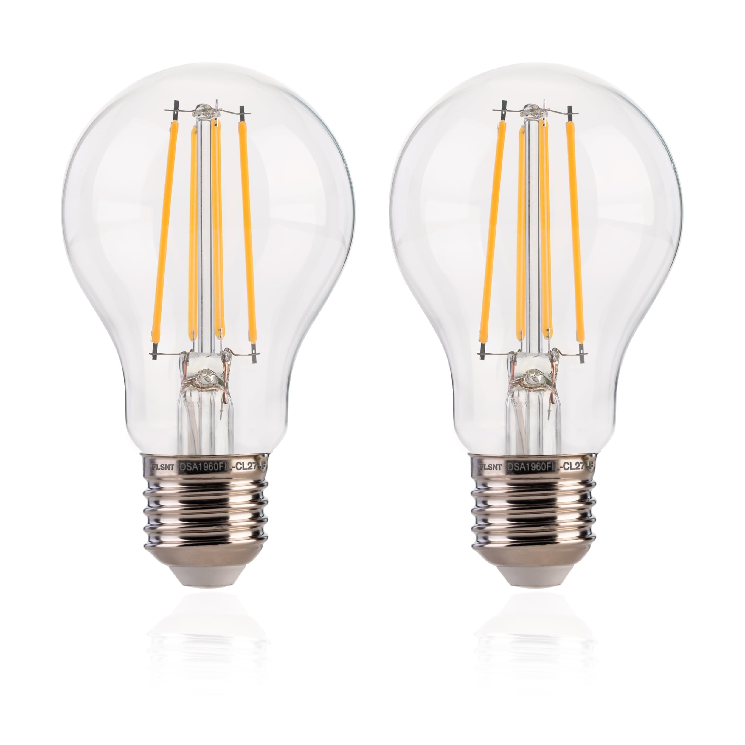 Flsnt Dusk To Dawn Outdoor Sensor A19 Led Edison Bulbs,8W (100W Eqv.), 1400Lm,Vintage Filament E26 Base, Auto On/Off Photocell A