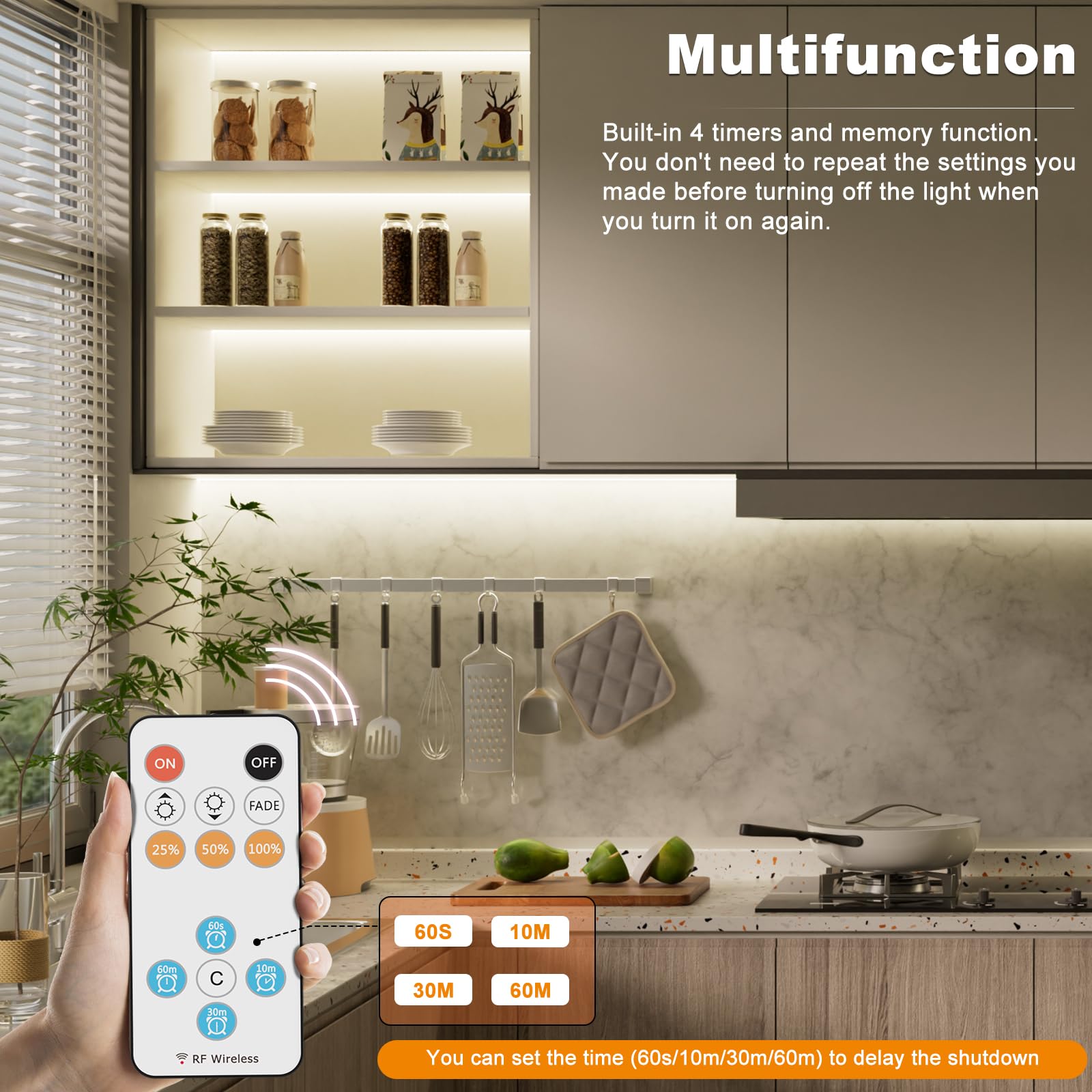 Pautix Cob Led Strip Light 32.8Ft/10M 4800Leds Natural White 4000K,Cri93+ Super Bright High Lumen,Dimmable 24V Flexible Led Tape Light With Rf Remote,24V 48W Power Supply,For Home&Office Diy Lighting