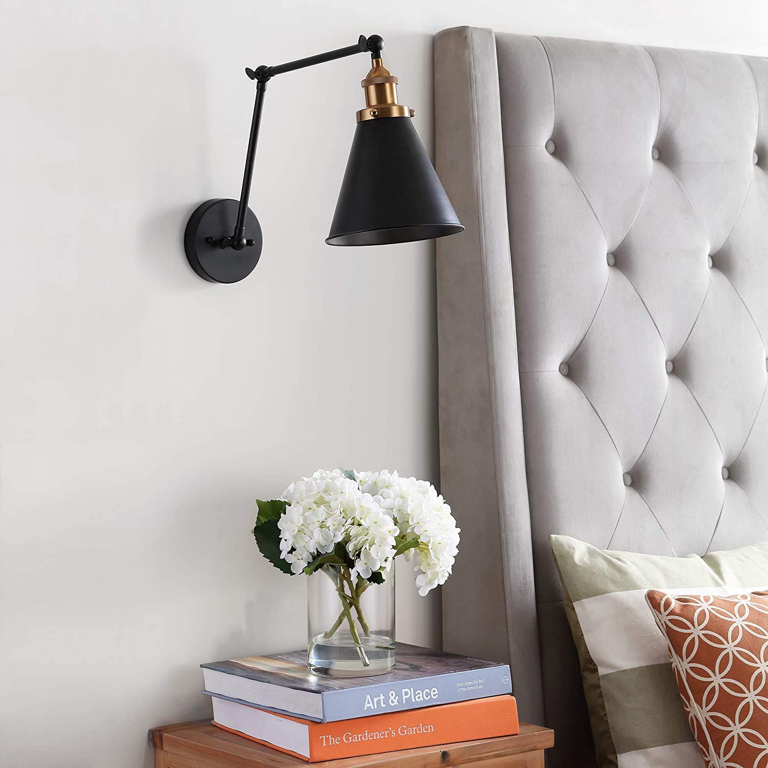 JONATHAN Y 7" Metal LED Wall Sconce, Rustic Black, Adjustable Arm, Model JYL7462A, Ideal for Entryway, Kitchen, Bathroom, Living Room
