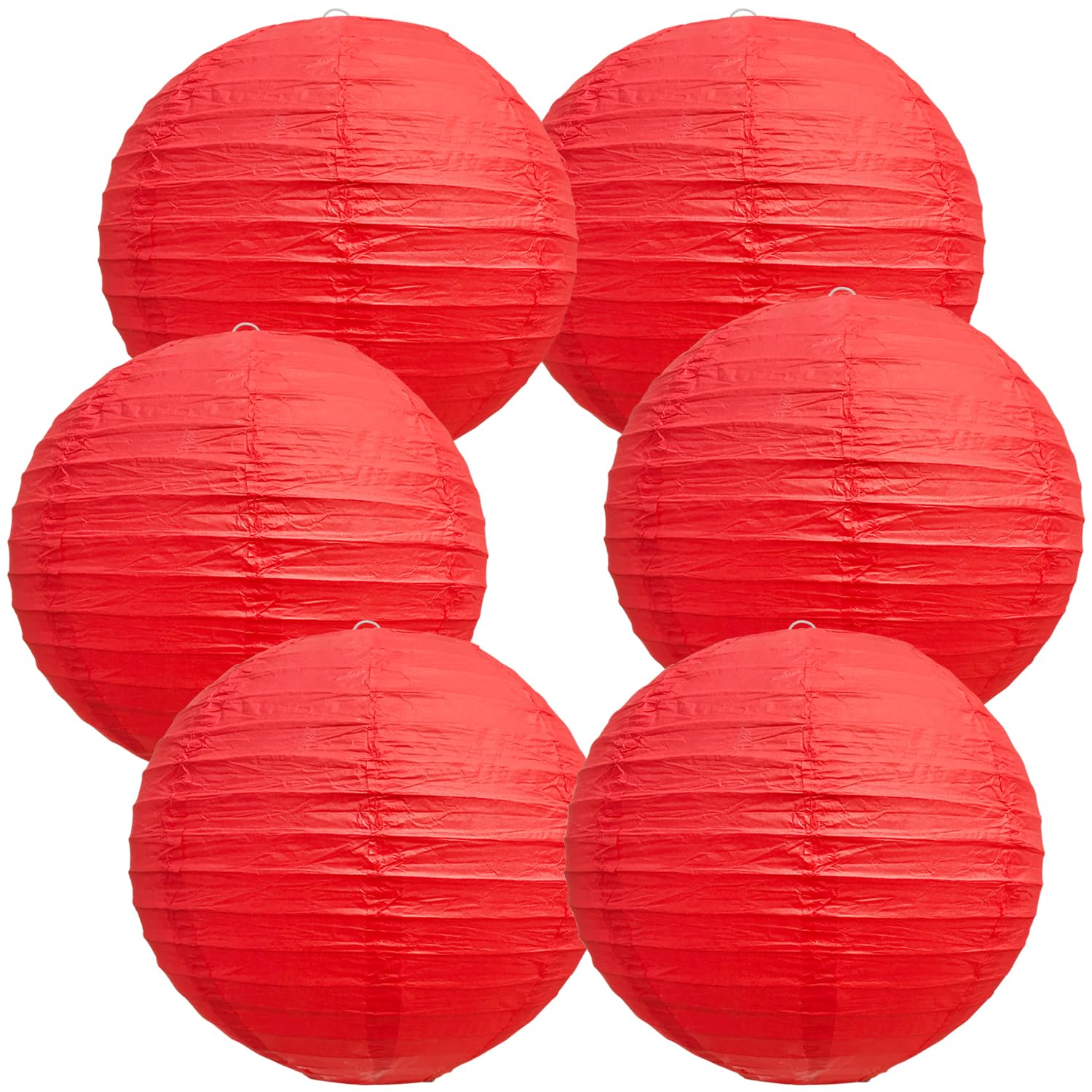 BEISHIDA 8-Inch Red Round Paper Lanterns Decorative Hanging Asia Chinese Japanese Paper Lanterns Lamp for Birthday Wedding Baby 