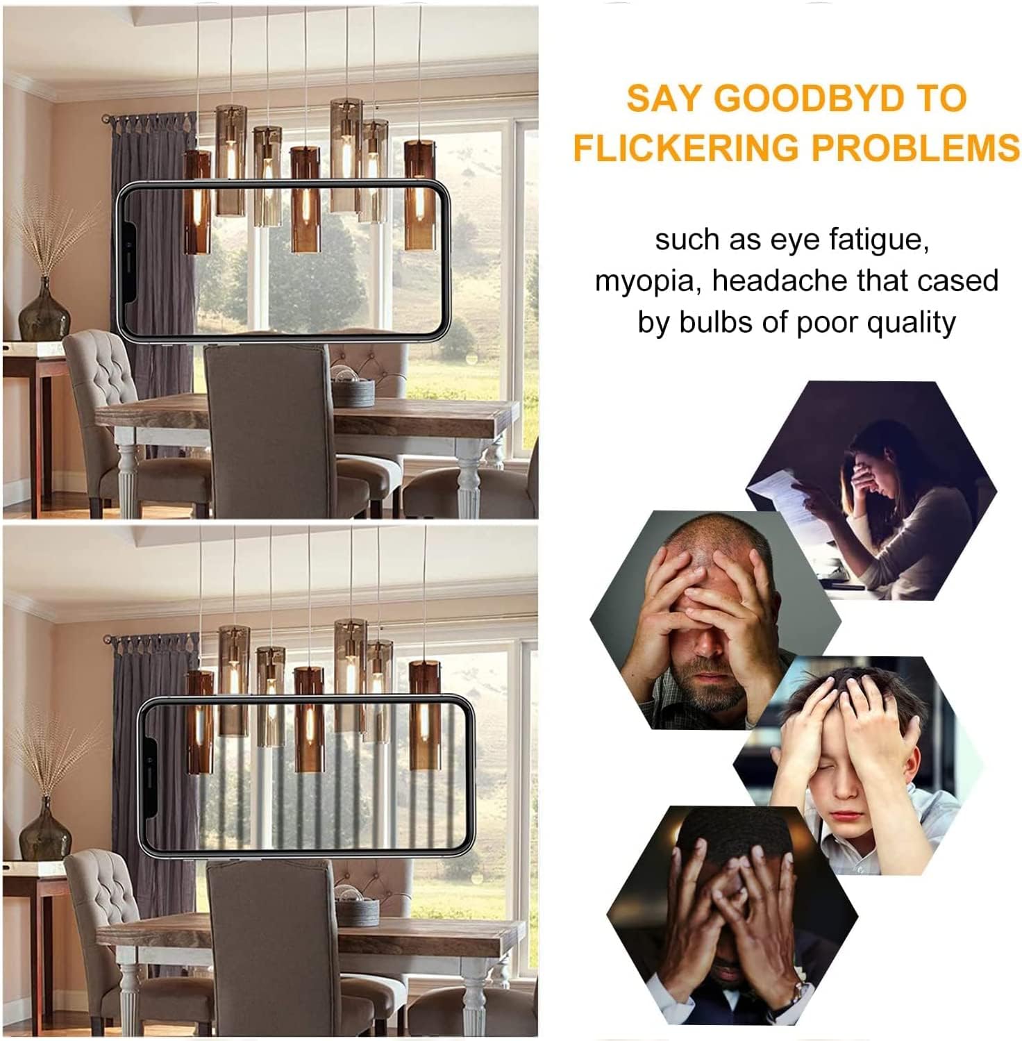 Leools E26 LED Light Bulb, T30 11.8inch Long Tubular Matt Opal Porcelain Dimmable Frosted, 12W Equal 100W, 2700K Warm White, CRI