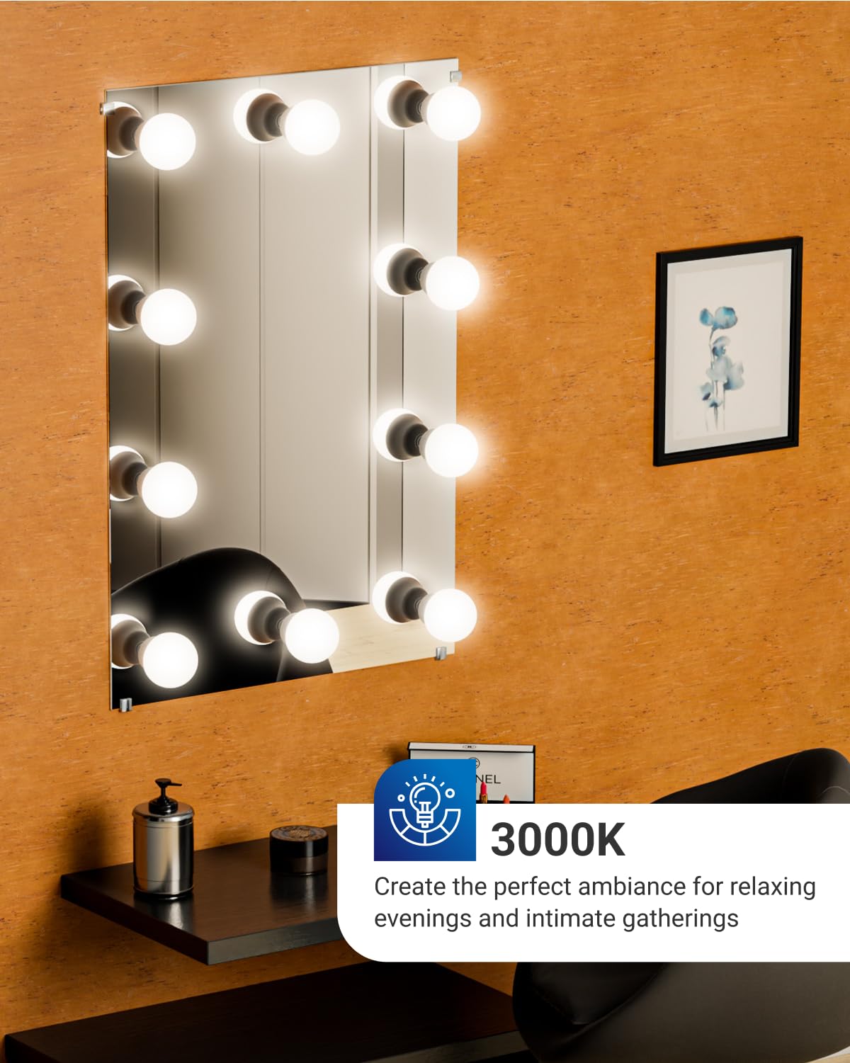 Sunco Lighting E12 LED Bulb Candelabra, 5W (40W Equivalent), 3000K Warm White, 10 Pack, Frosted G14 Globe, Non-Dimmable