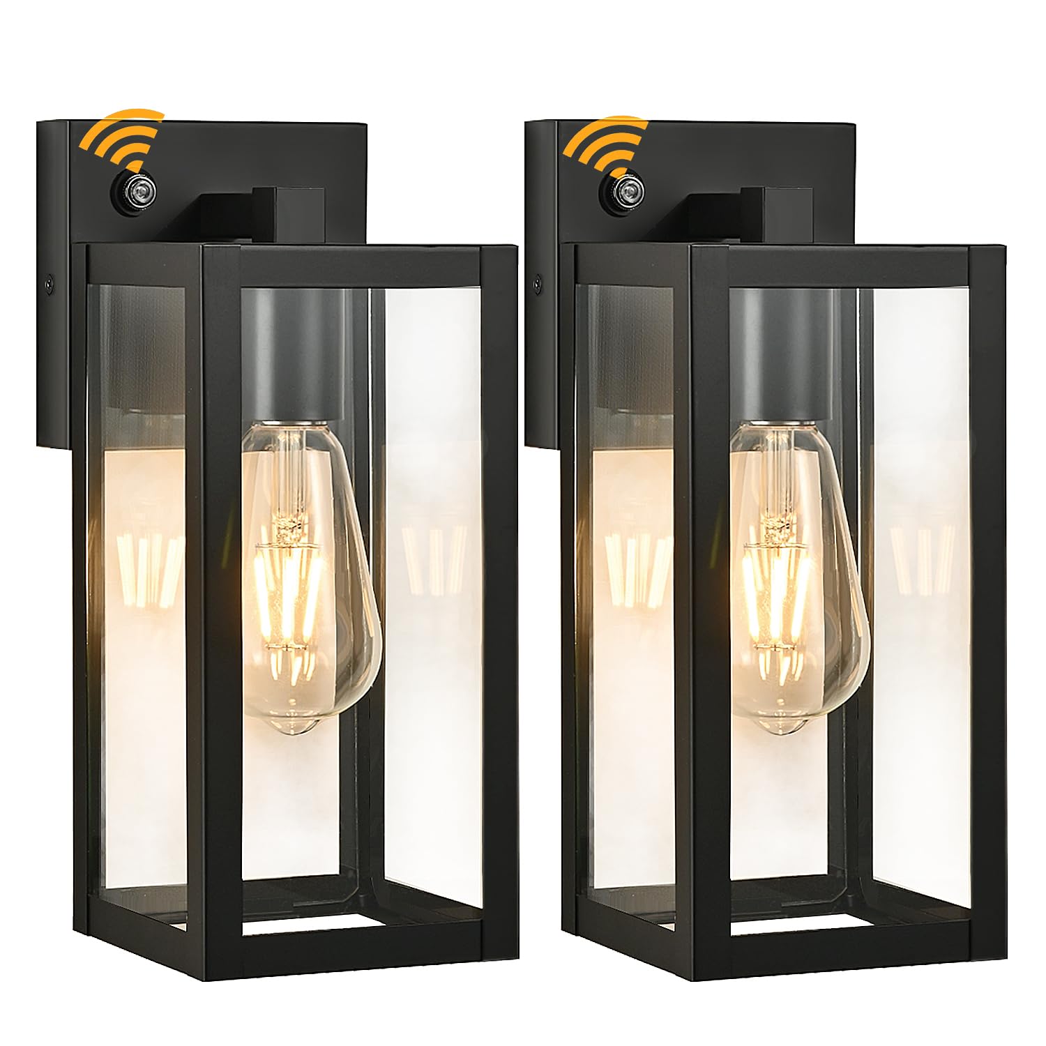 Brightwe Dusk To Dawn Outdoor Wall Lantern Exterior Wall Sconce Lighting Fixture Auto On/Off Waterproof Wall Light Fixture Wall Mounted Outdoor Lights For House Outside Lighting Front Porch