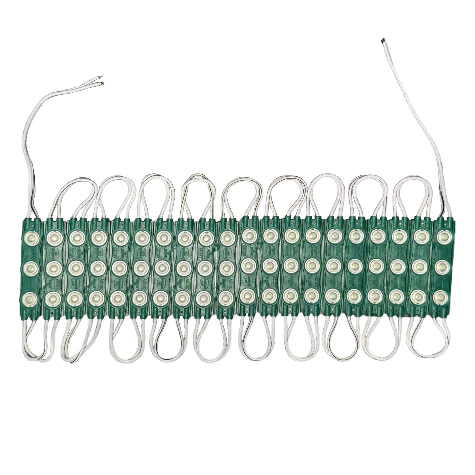 20 Pcs Green Led Module, 12V Super Bright 2835 3 Led Module Waterproof Decorative Light For Advertising Letter Sign. (20, Green)