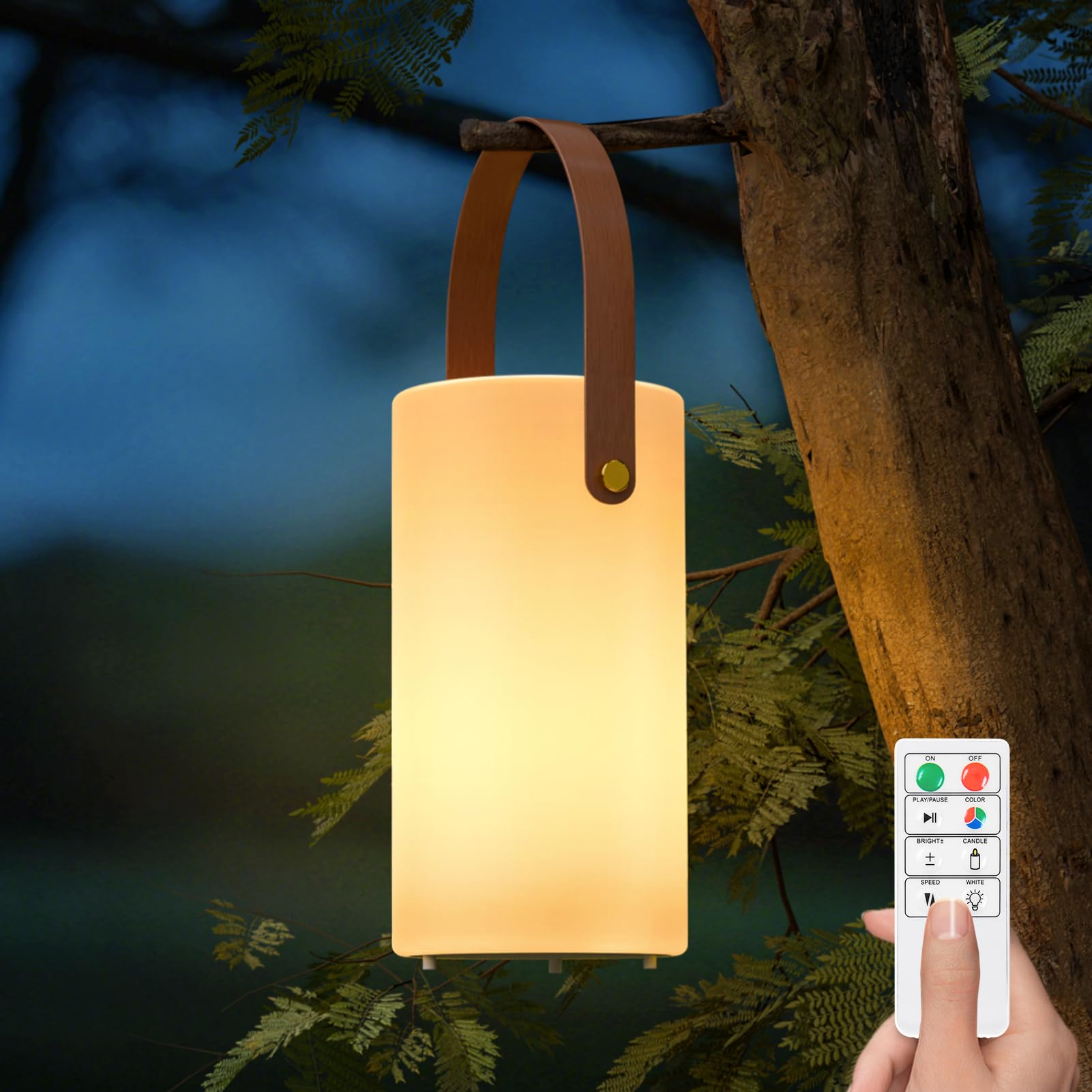 Nicebuy Solar Table Lamp Outdoor Water-Resistant Led Portable Solar Lantern Warm Rgb Rechargeable Cordless Lights For Patio Deck