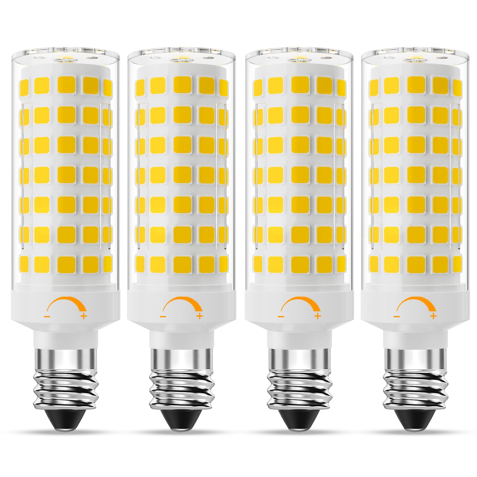 Lacnooe E11 Led Bulb Dimmable Jde11 120V 75W Halogen Candelabra Bulbs Equivalent T3 T4 Mini Base Jd E11 Bulb 4000K Natural White 7W 750Lm E11 For Ceiling Fans Chandeliers Cabinet Lighting 4 Pack