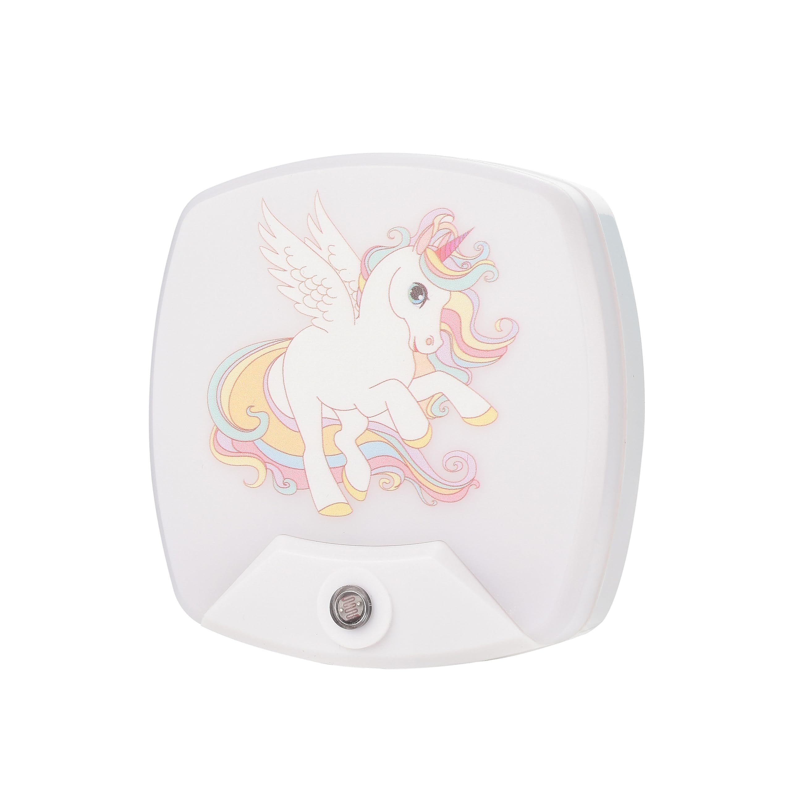 2 Pack - Cartoon Unicorn LED Plug-in Night Light for Kids - Wall Lamp Take Good Care Children Sleep Light Sensor Auto Controlled
