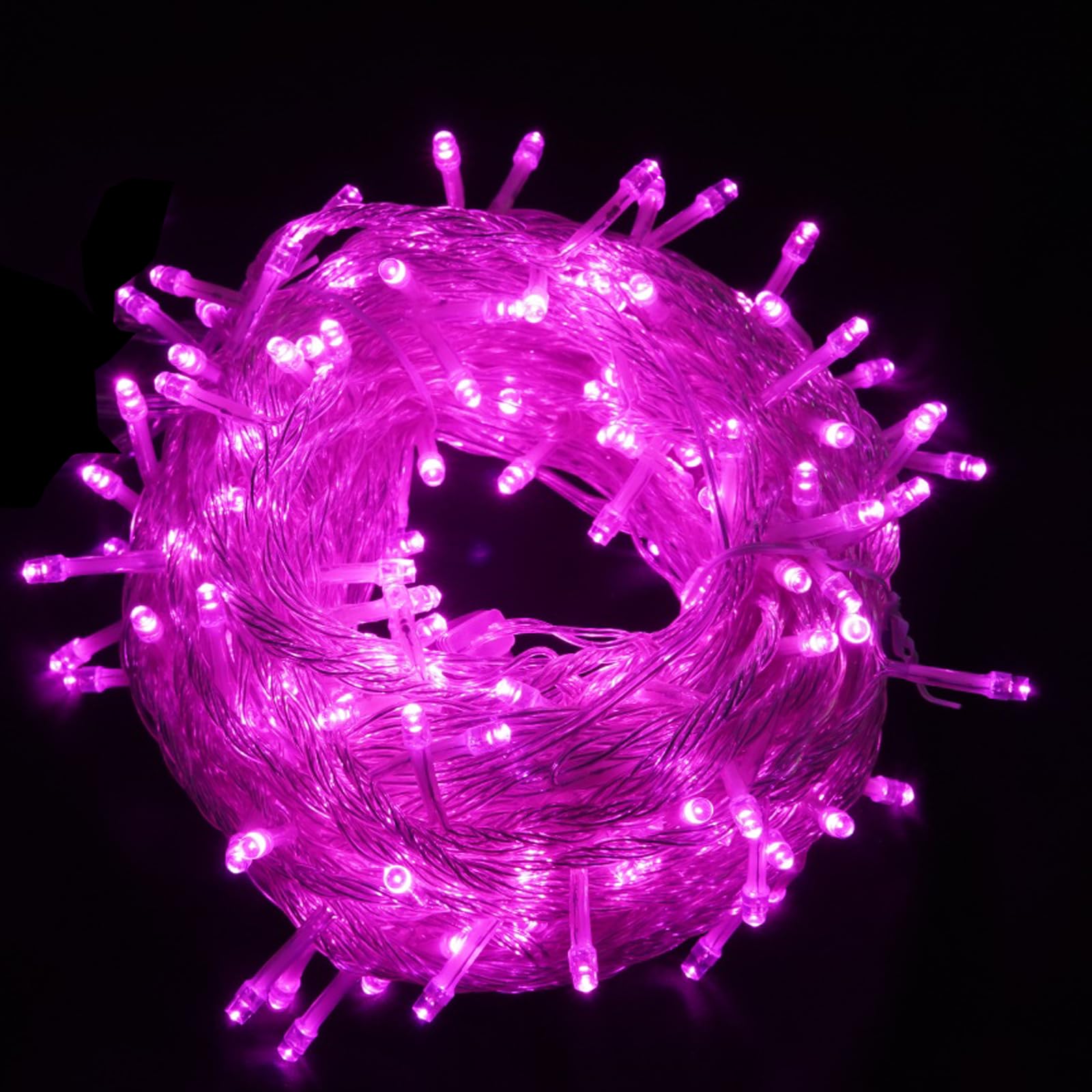 FULLBELL Christmas Decorations Chrismtas Lights Pink Party Decorations Outdoor String Lights 66 Ft 200 LED Memorable Extendable 