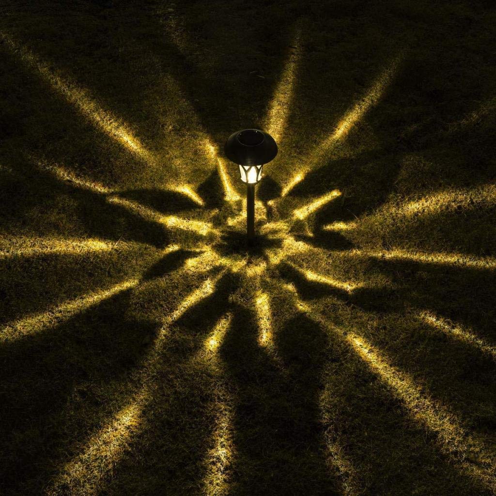 GIGALUMI Solar Landscape Lights, 6 Pack, Brown, Waterproof Metal, High Lumen, Automatic, Model 6851