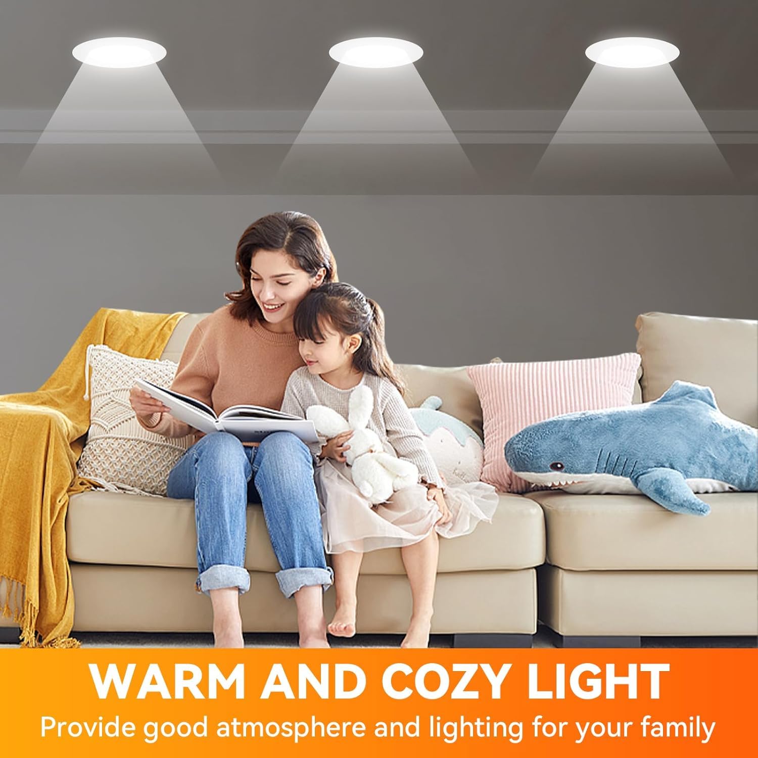 Tjoy 6 Pack Br30 Led Bulb 65W Equivalent, Dimmable Led Flood Light Indoor, E26 Base, 5000K Daylight, 9W, 800 Lm, Recessed Lighti