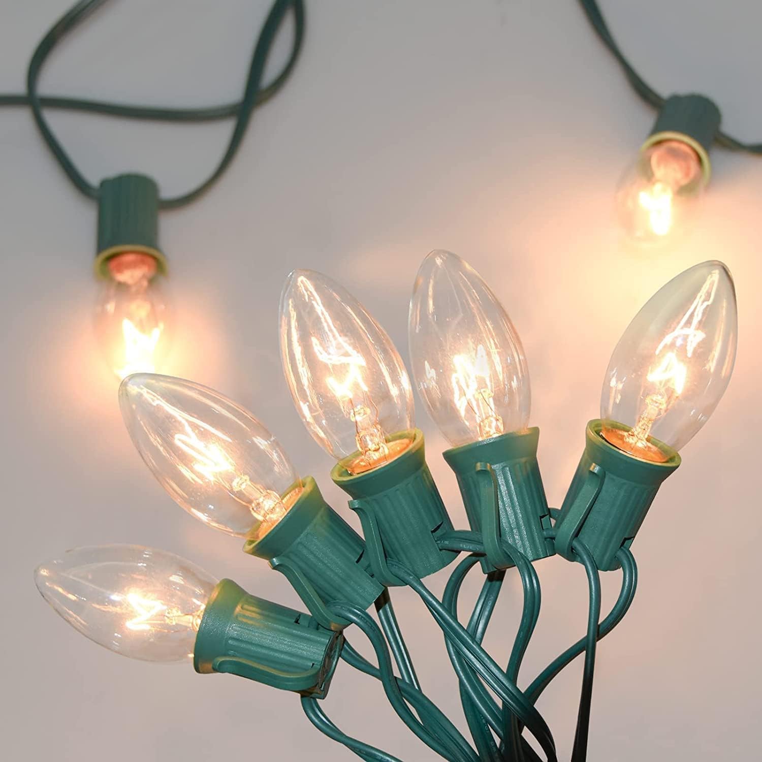 Goothy C9 Clear Christmas String Lights - 25Ft, 26 Warm White Bulbs, Ul Listed For Outdoor Patio Garden Decor