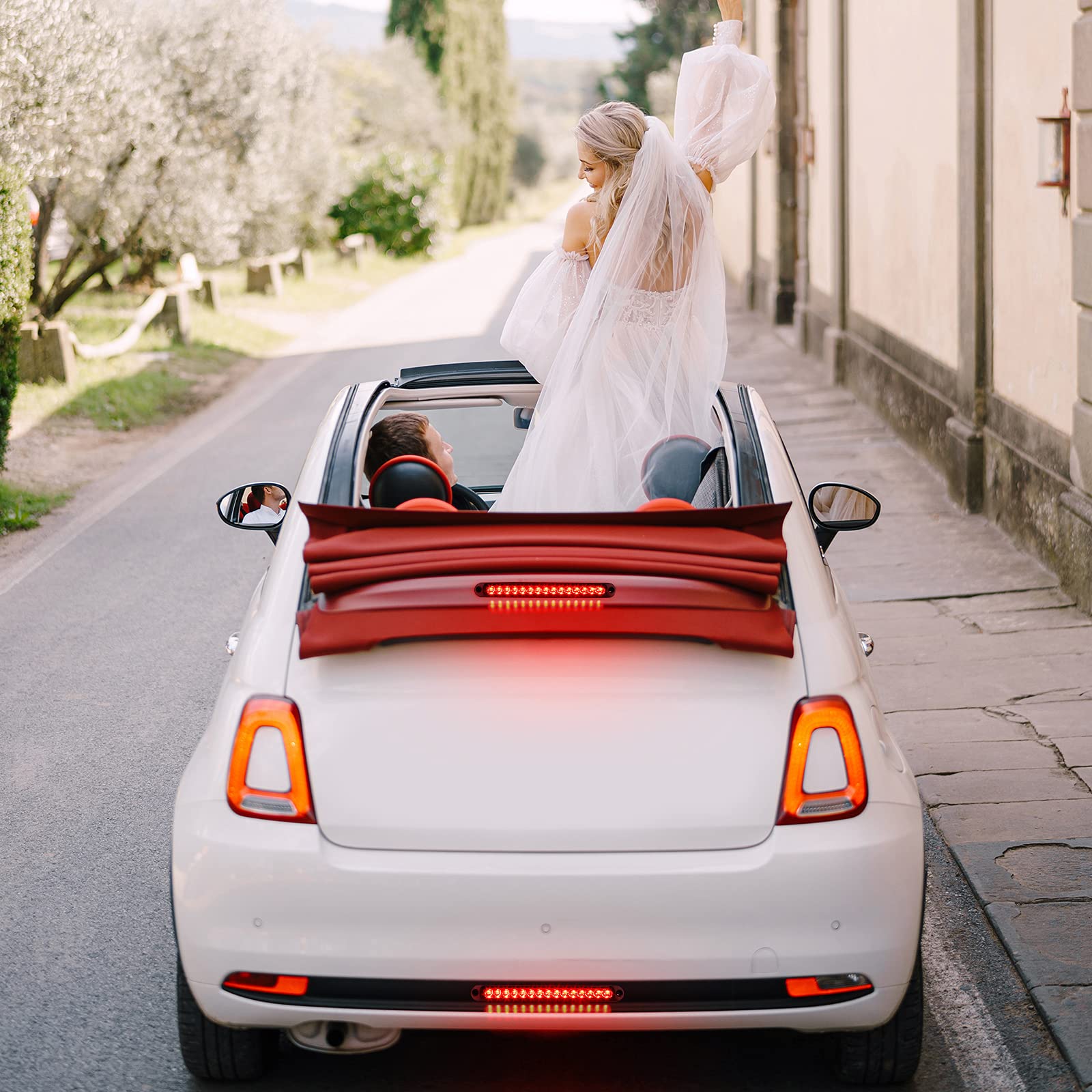 Frienda 4 Pieces 10 Inch 15 LED Tail Light Bar Trailer Light Stop LED Trailer Brake Waterproof Clearance Bar for Truck