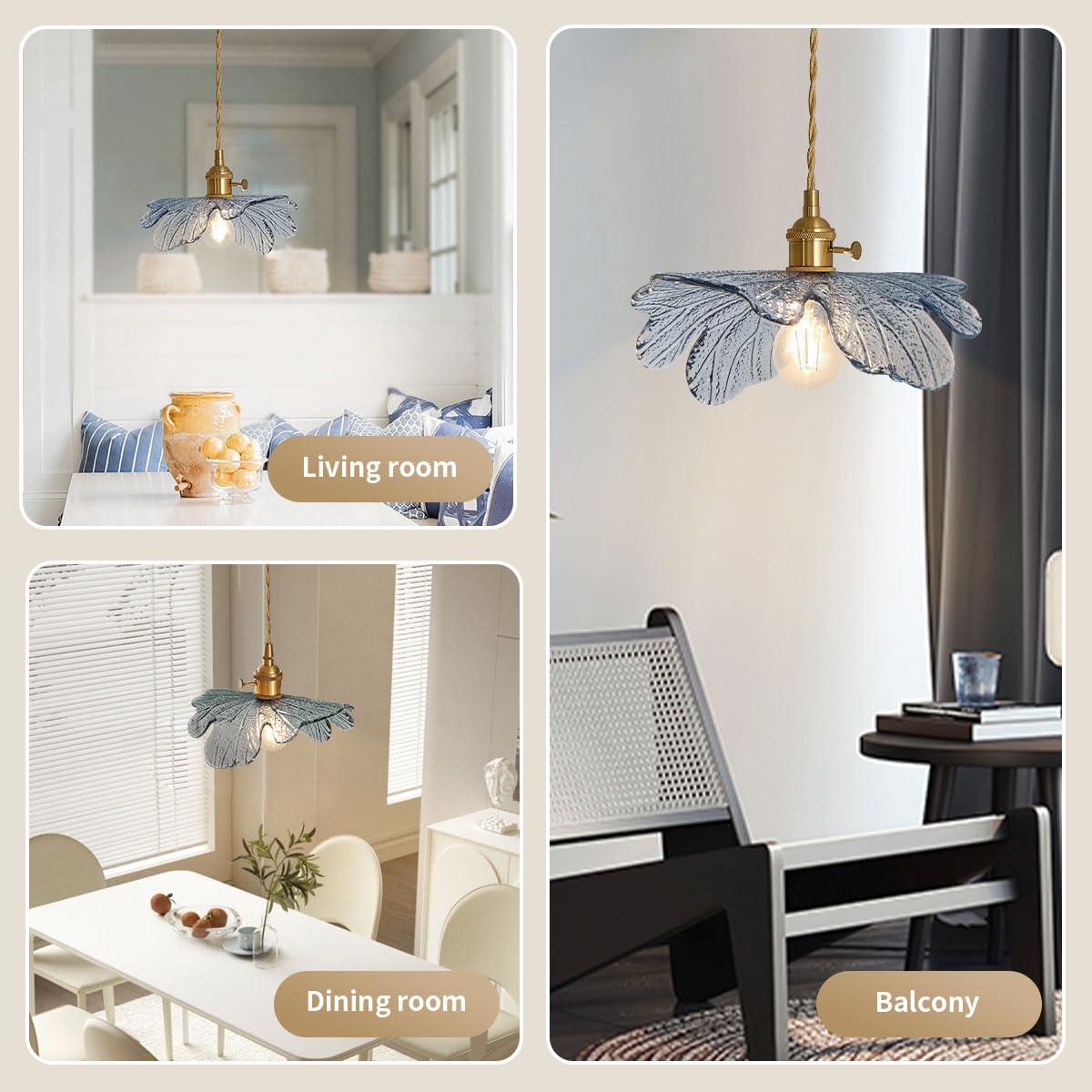 Vintage Pendant Light Glass Pendant Light Brushed Brass Pendant Light Fixtures Farmhouse Pendant Lighting With Blue Glass Shade