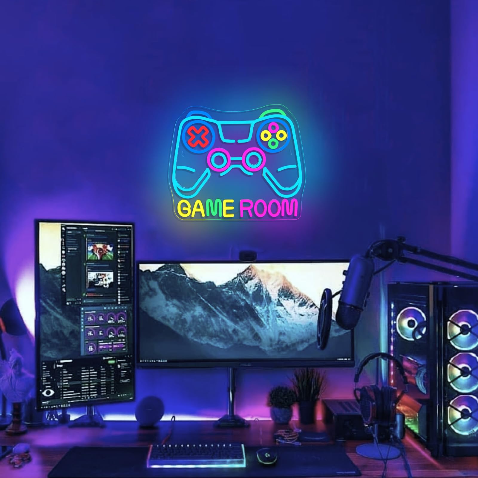 Gamerneon Game Room Neon Sign Gaming Neon Signs For Wall Decor Gameing On Led Light For Man Cave Bar Club Decor Game Players Gam