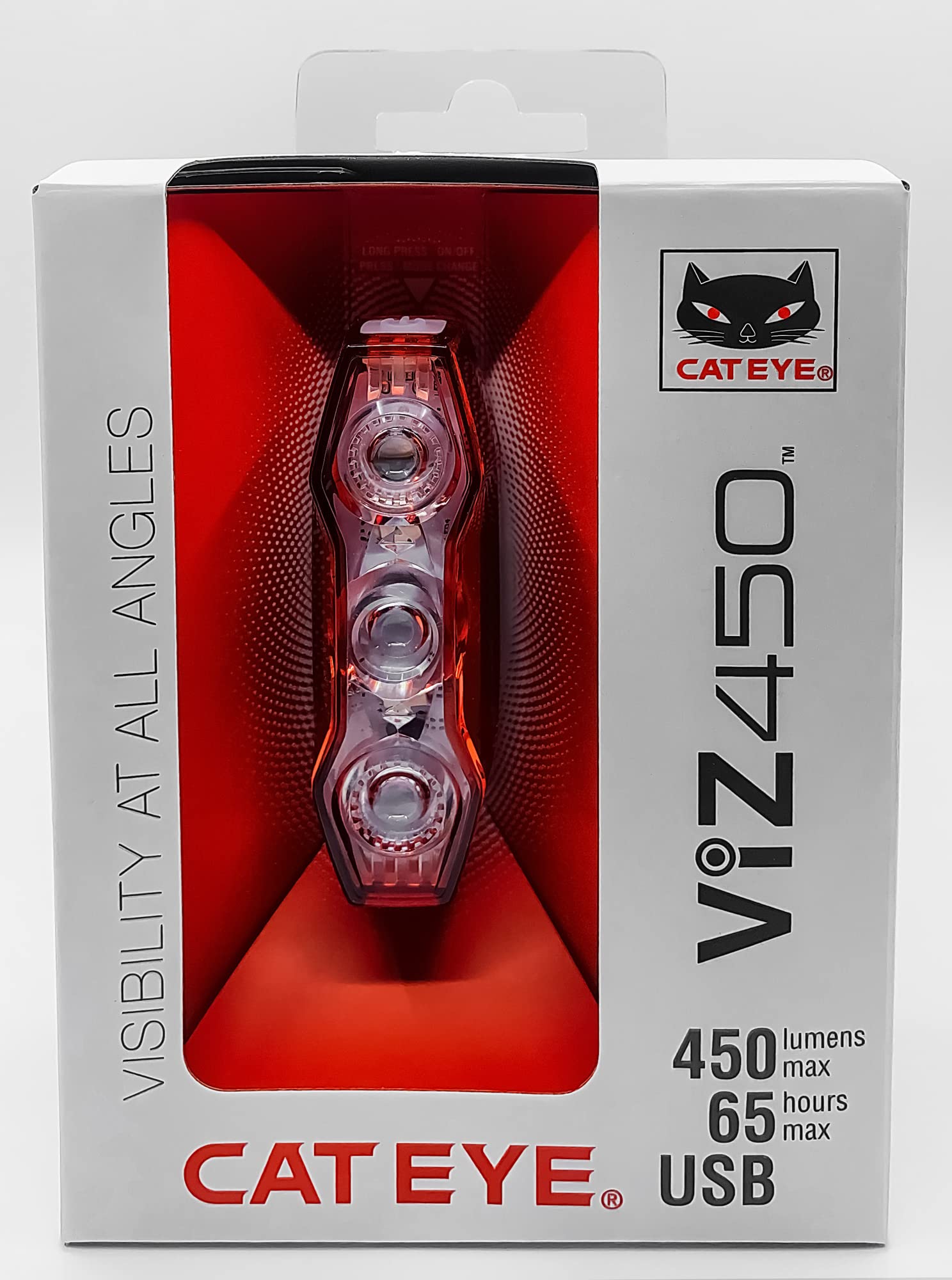 Cateye - Viz450 Usb Rechargeable Daytime Safety Light