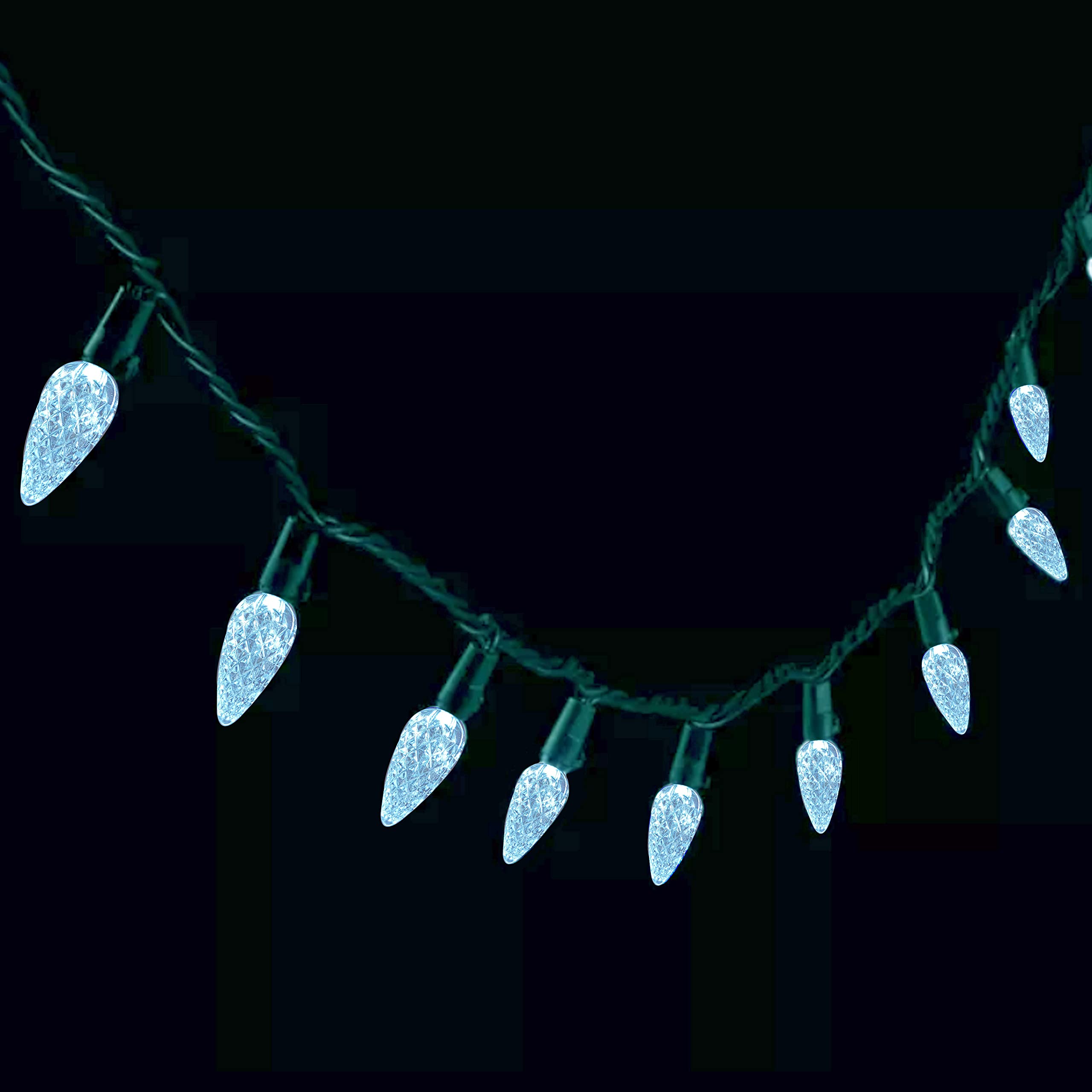 Mxtclm C6 Christmas Lights 50 Led Cool White Strawberry 18Ft Waterproof String Lights For Outdoor Indoor Garden Yard Home Party