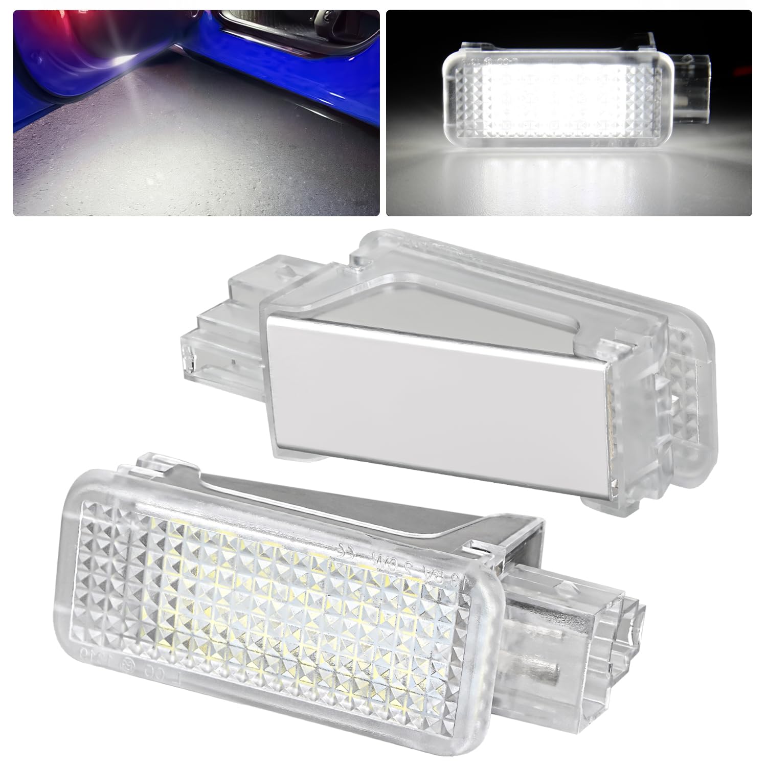 Nilight 2Pcs Led Interior Door Panel Light Courtesy Warning Lights White Beam Plug And Play Compatible With Audi A3 A4 A5 A6 A7 