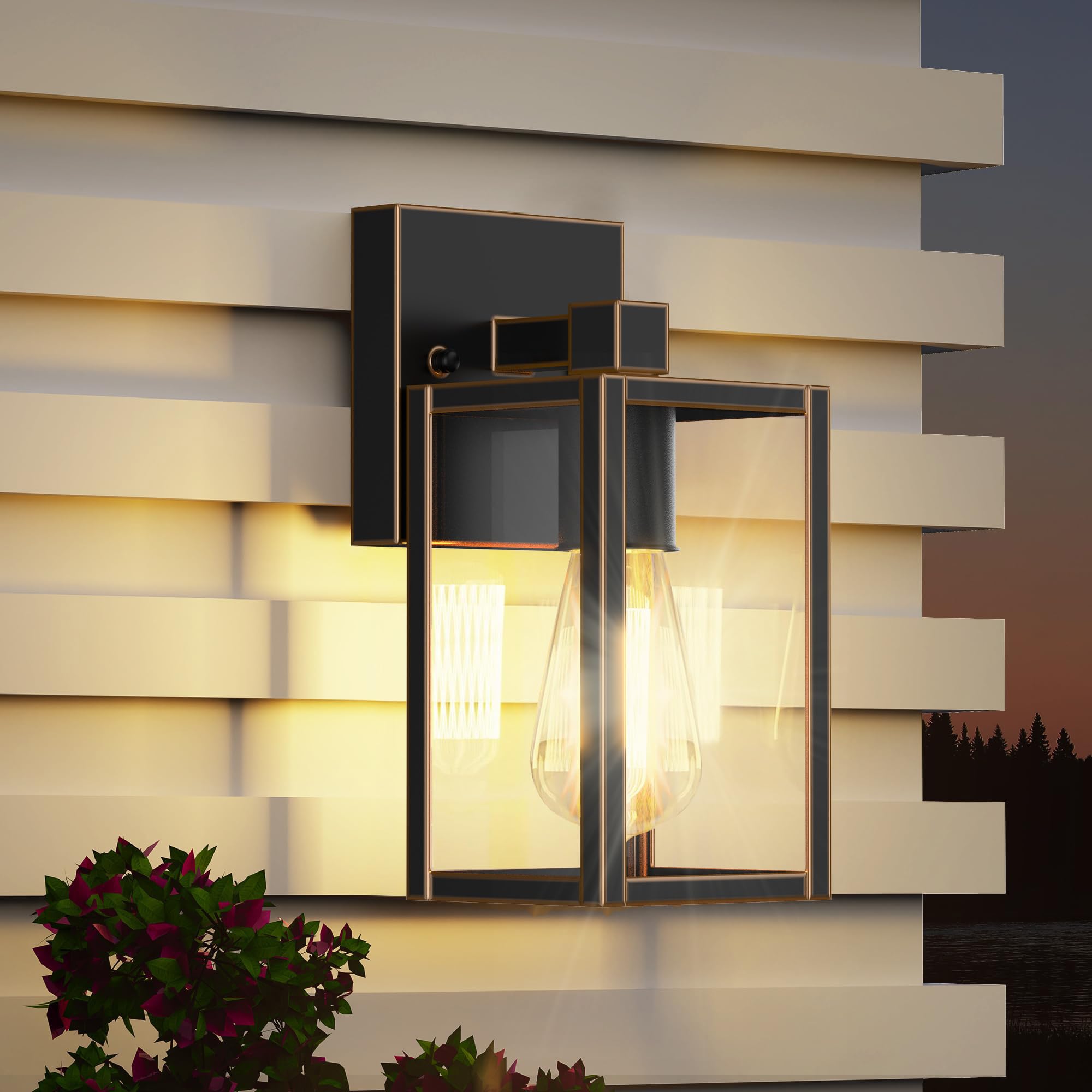 WIHTU Outdoor Lights for House, LED Exterior Front Porch Light Fixtures for Outside, Waterproof Wall Light Outdoor, Sconce Light
