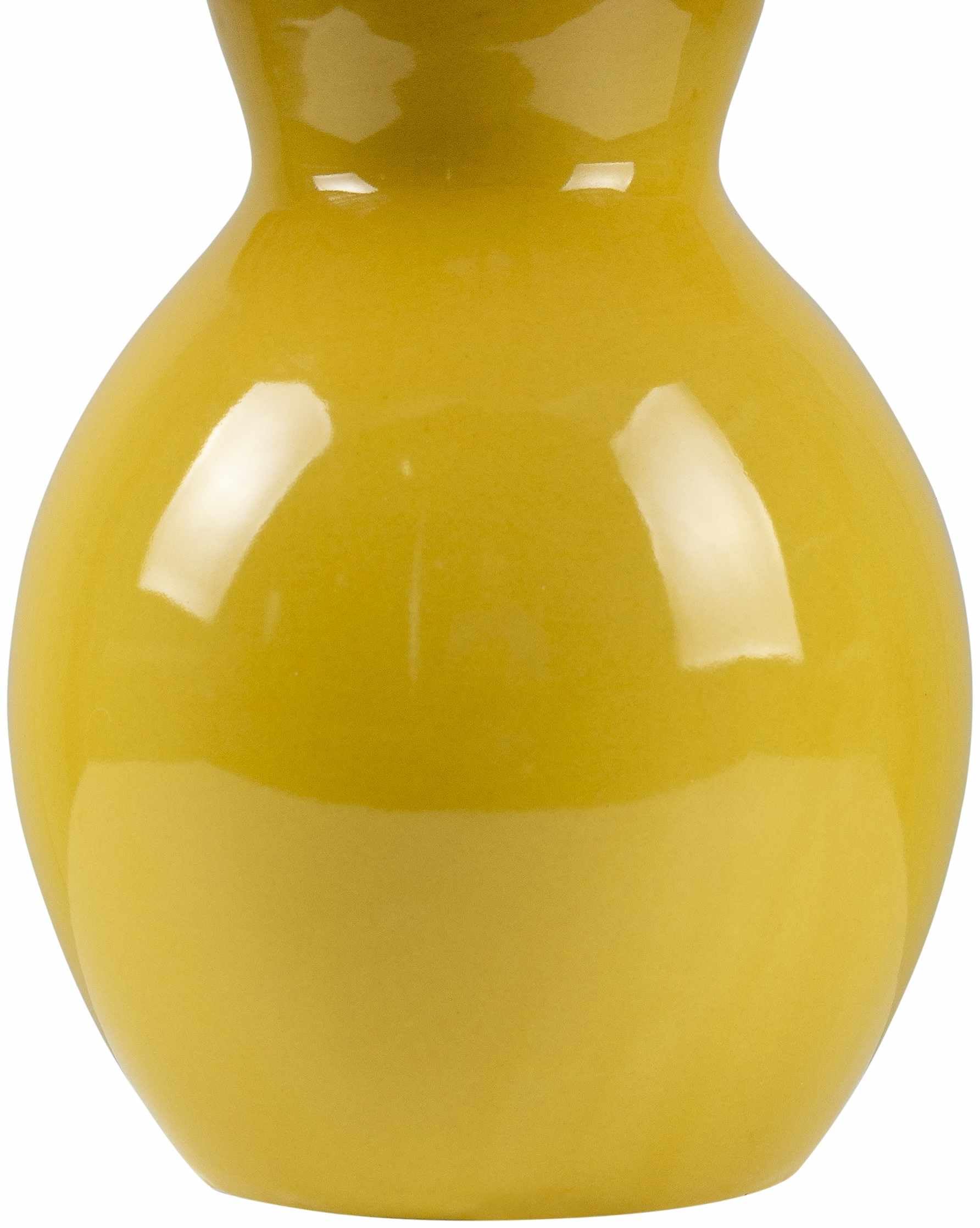 BoutiqueRugs Boho Ceramic and Jute Bedside Table Lamp 15in H Yellow Beige Model SPXZVA7-010