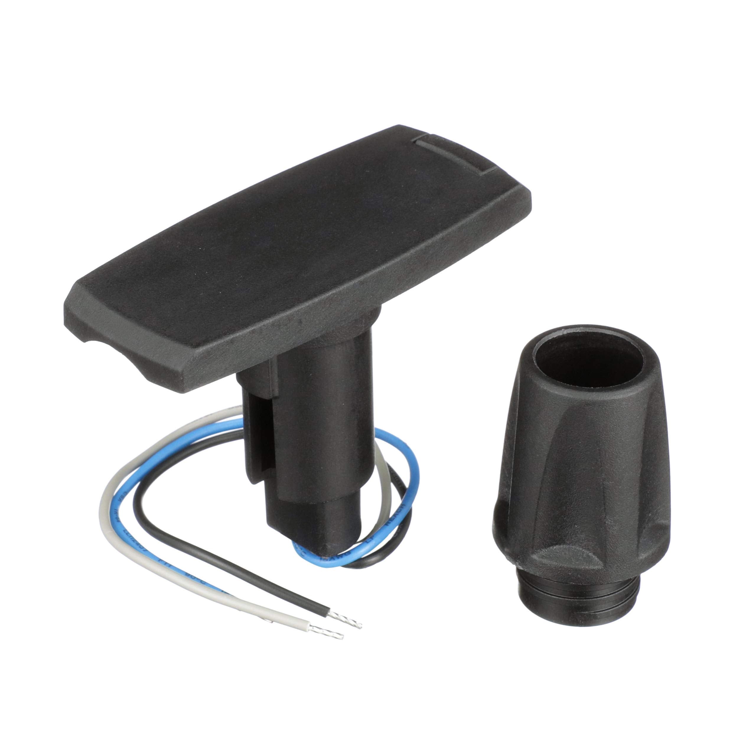 Attwood 910V3Pb-7 Light Armor 3-Pin Light Rectangle Base - Black