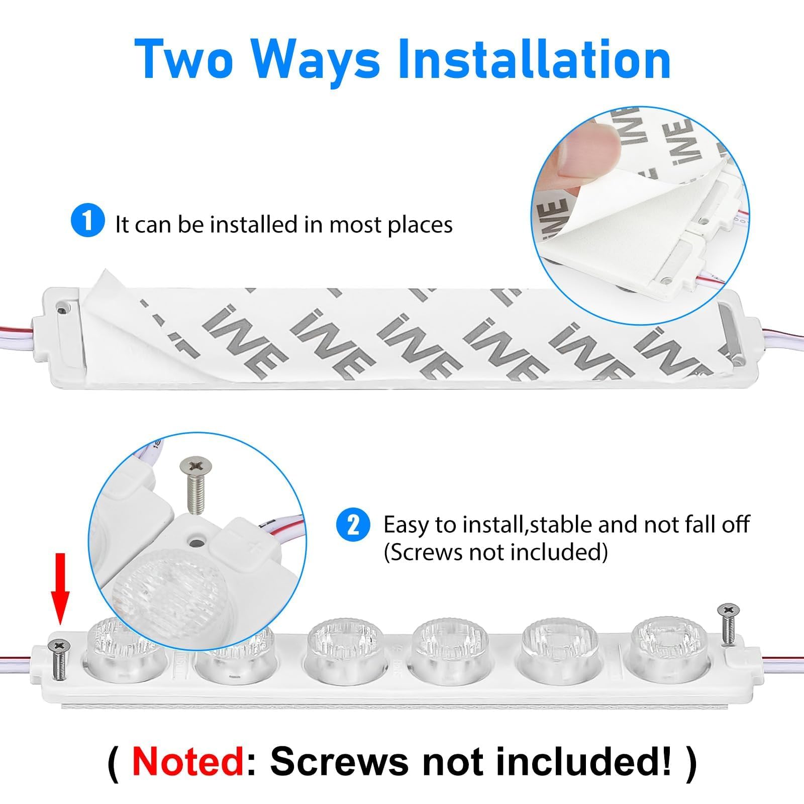 Linkstyle 12V 90 LEDs Super Bright Van Interior Ceiling Lights Kit for RV, Trailer, Boat, Truck - 15 Modules, White