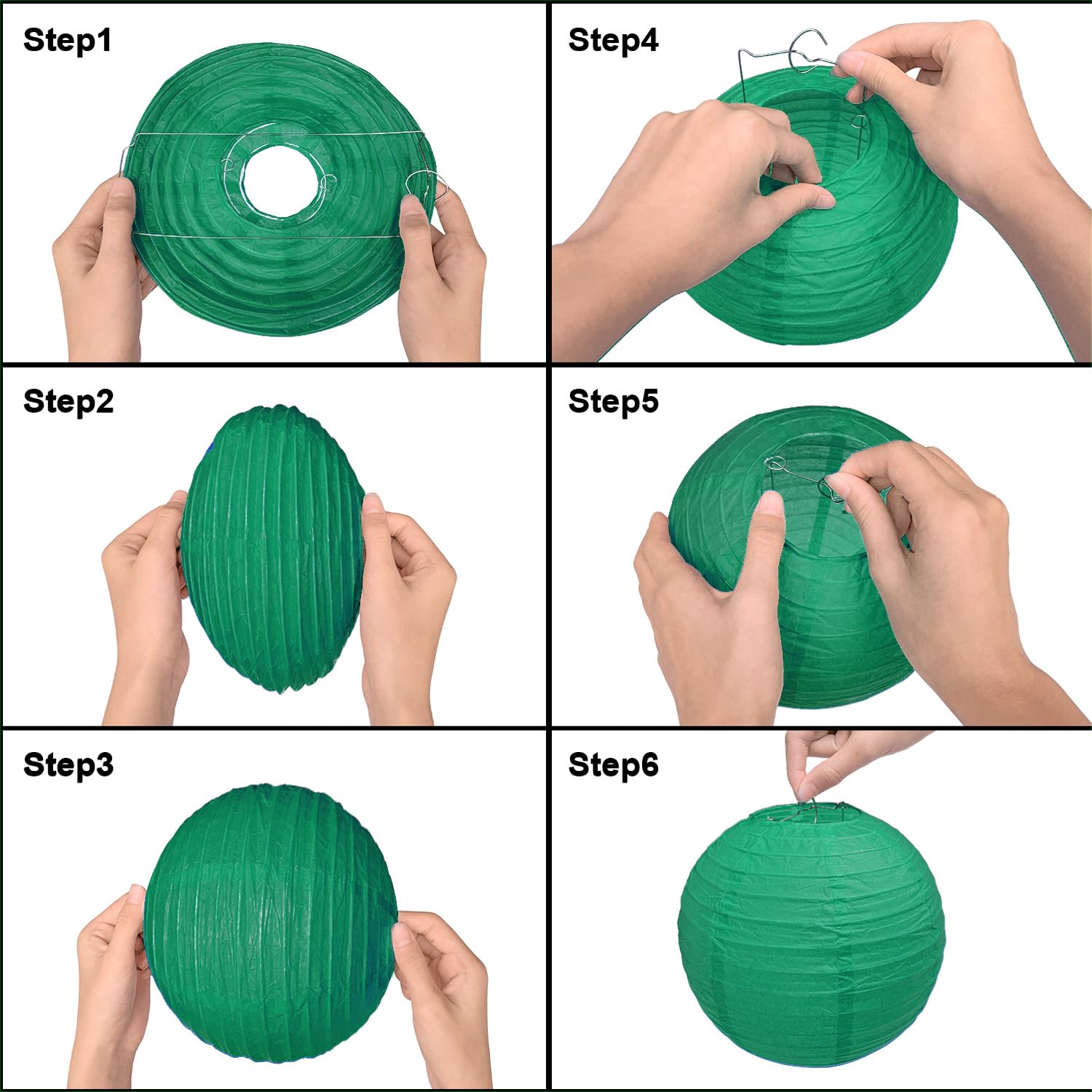 Pheila 18 Pcs Christmas Paper Lantern Set - Red Green White Gold Decor For Parties & Events