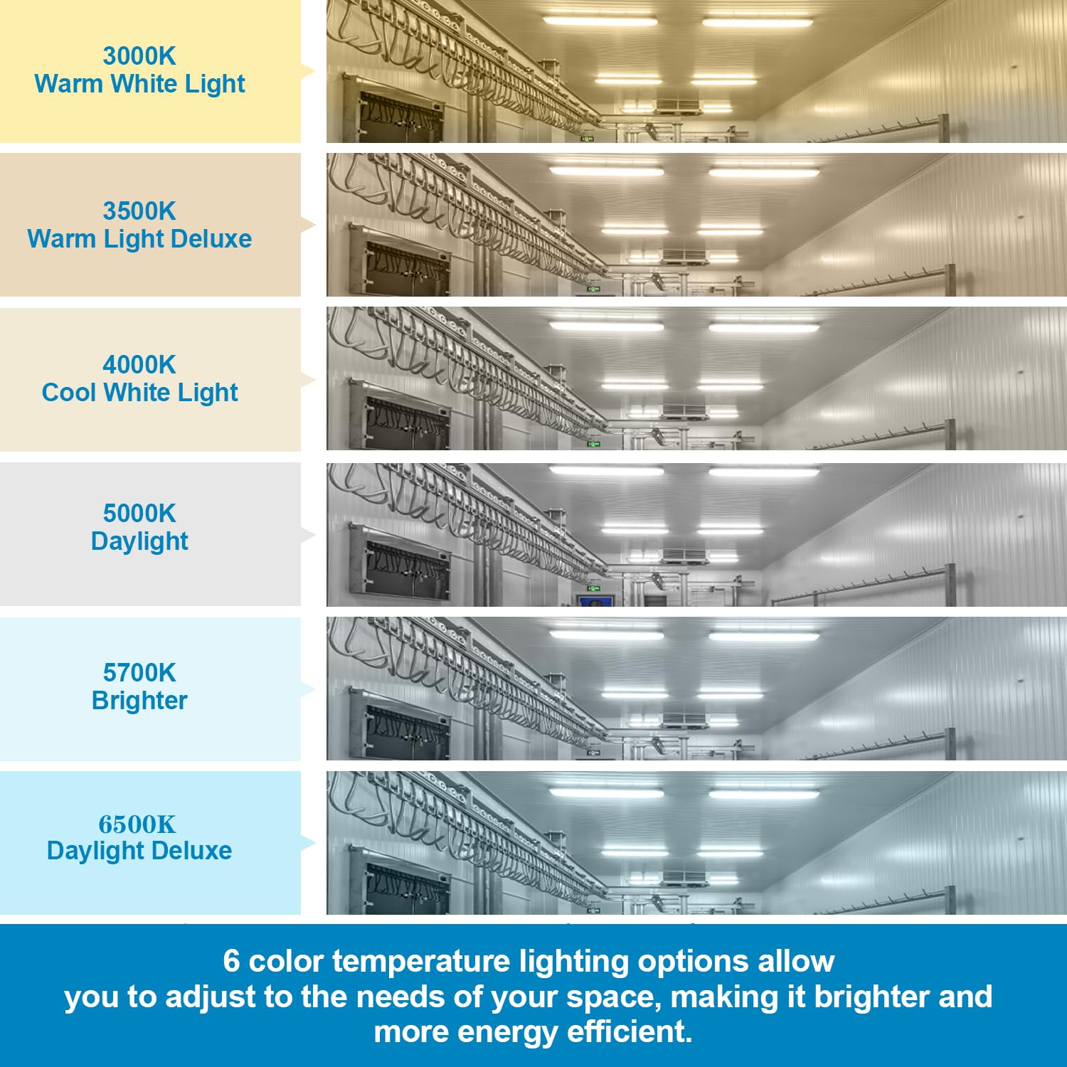 rgbylediison T8 T12 8FT LED Bulbs 6CCT 3000K-6500K FA8 Type B Clear (6 Pack) Ballast Bypass, Super