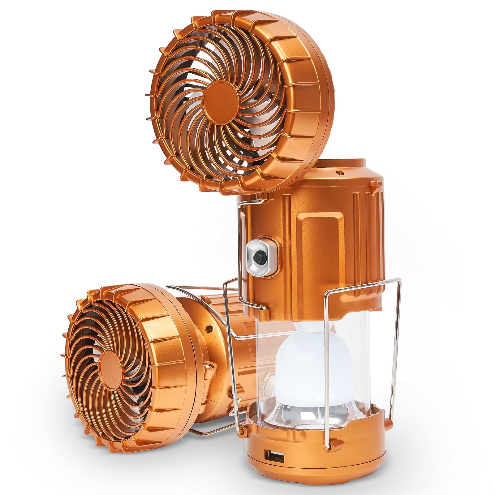 Camping Lanterns with Fan,Solar Camping Fan Charging for Phone, Rechargeable LED Lanterns Camping Fans for Tents Power Outage Hu