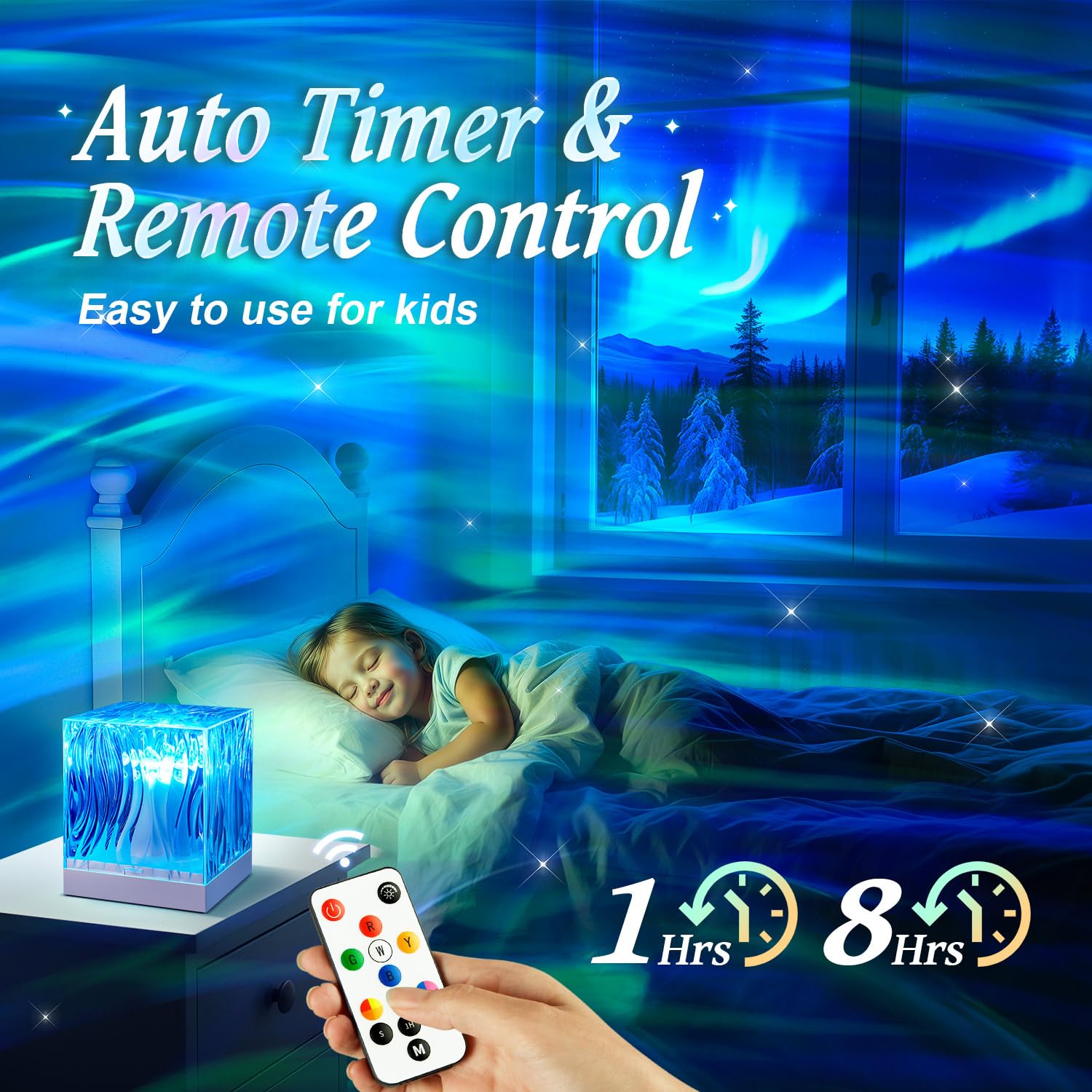 PIKOY Shower Lamp with Bluetooth, 15 White Noise Sounds, 18 Colors, Model WH-E22