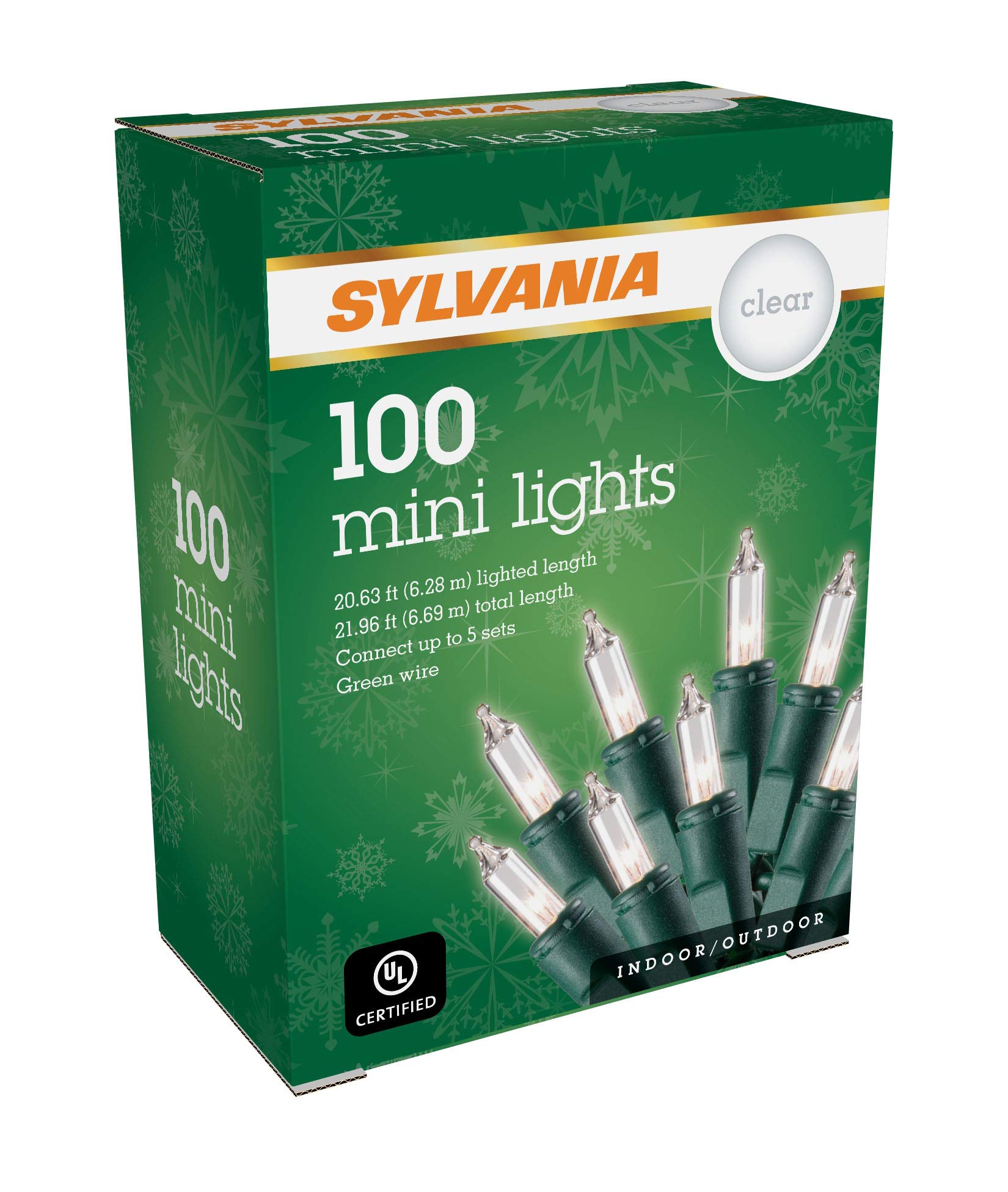 SYLVANIA Mini Lights Clear, 100 Count, Copper Material, Model V4000-34