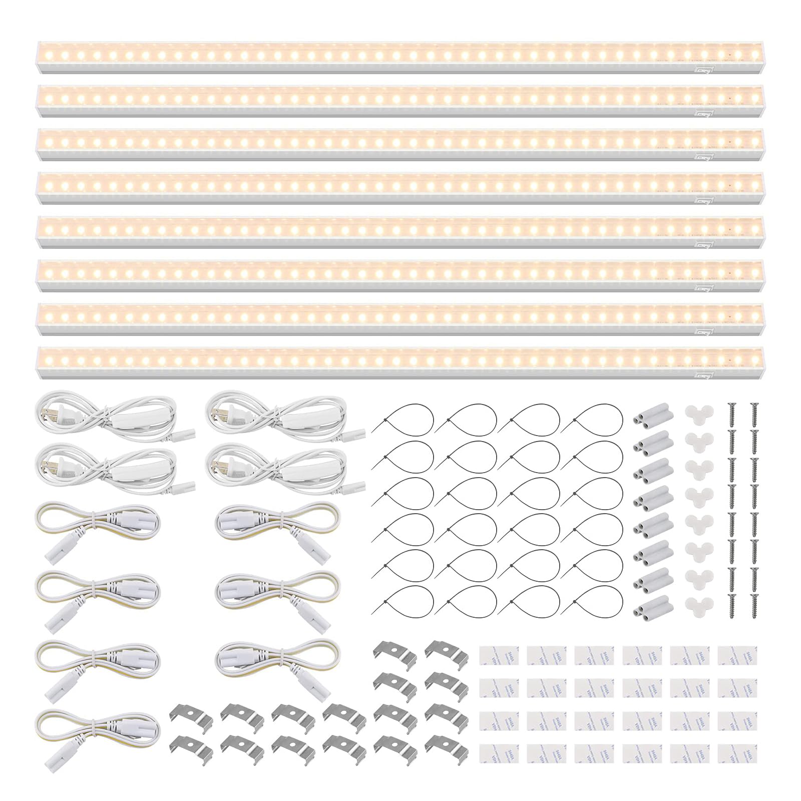 Barrina T5 Grow Lights Full Spectrum LED Strip 80W 2ft Yellow 8-Pack Model INWT504009650Ec