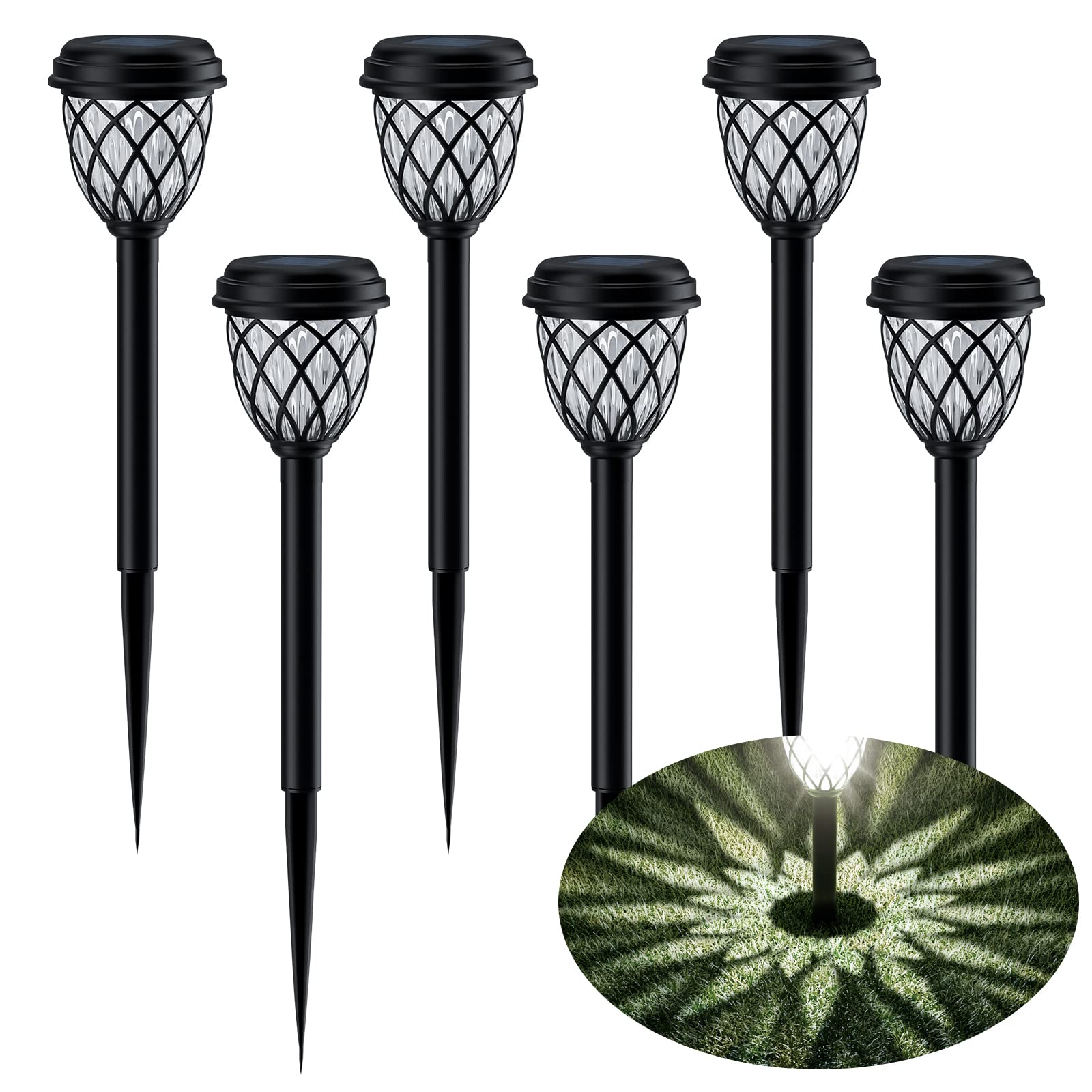 ruhotili Solar Outdoor Lights, Outdoor Waterproof IP65, Bright Powered by Solar Garden Lights for Patio, Yard, Driveway Decorati