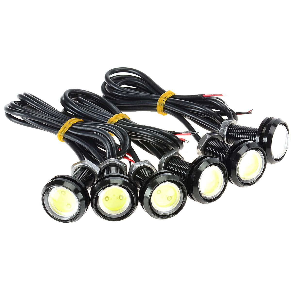 Kawell Universal 6 Pack High Power White 9W Led Eagle Eye Bumper DRL Fog Light Motorcycle Light Daytime Running Tail Backup Ligh