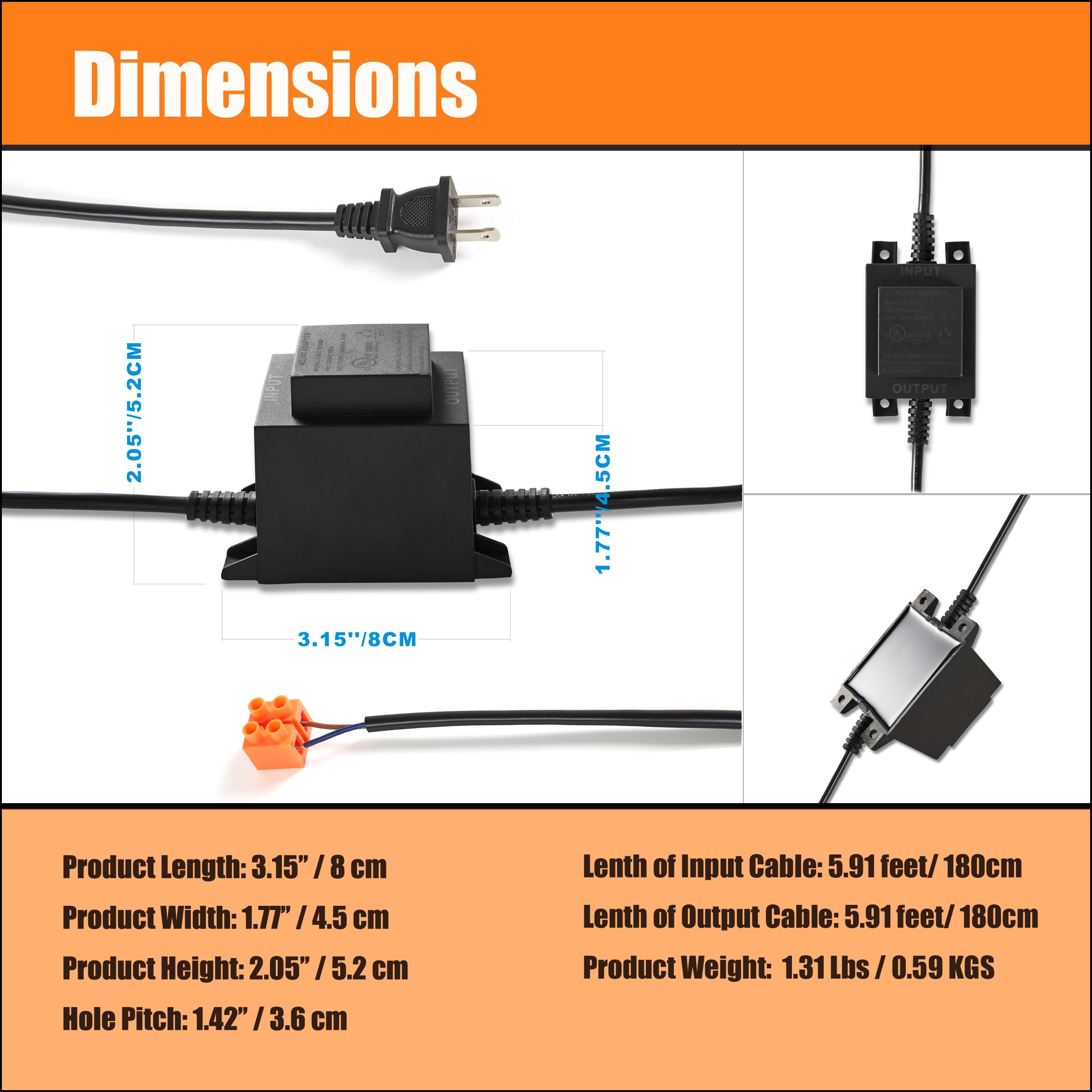Nvmidtc Outdoor Landscape Transformer Ul Listed 110/120V To Ac 12V/2.08A, 25W Waterproof Power Supply Converter For Led Spotligh