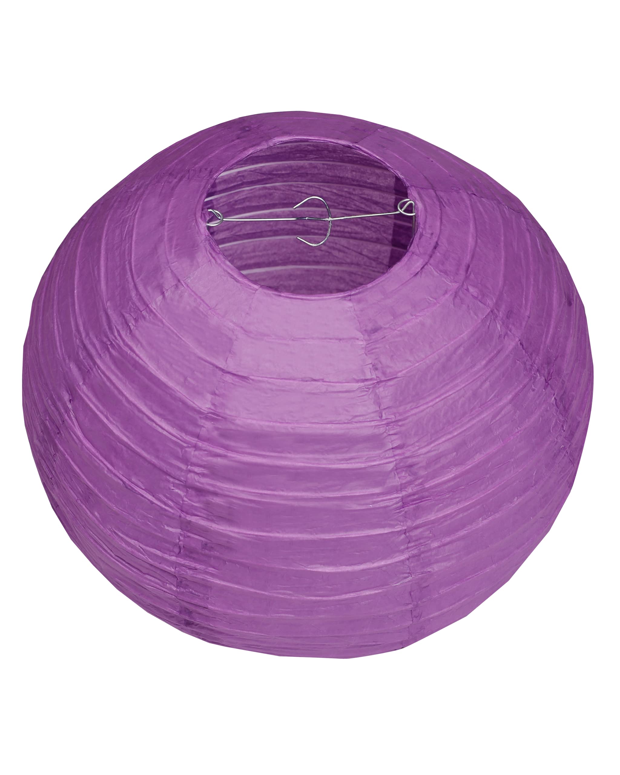 Pack Of 3 Round Paper Lanterns Lamp Wedding Birthday Party Decoration (Purple, 18''/45Cm)