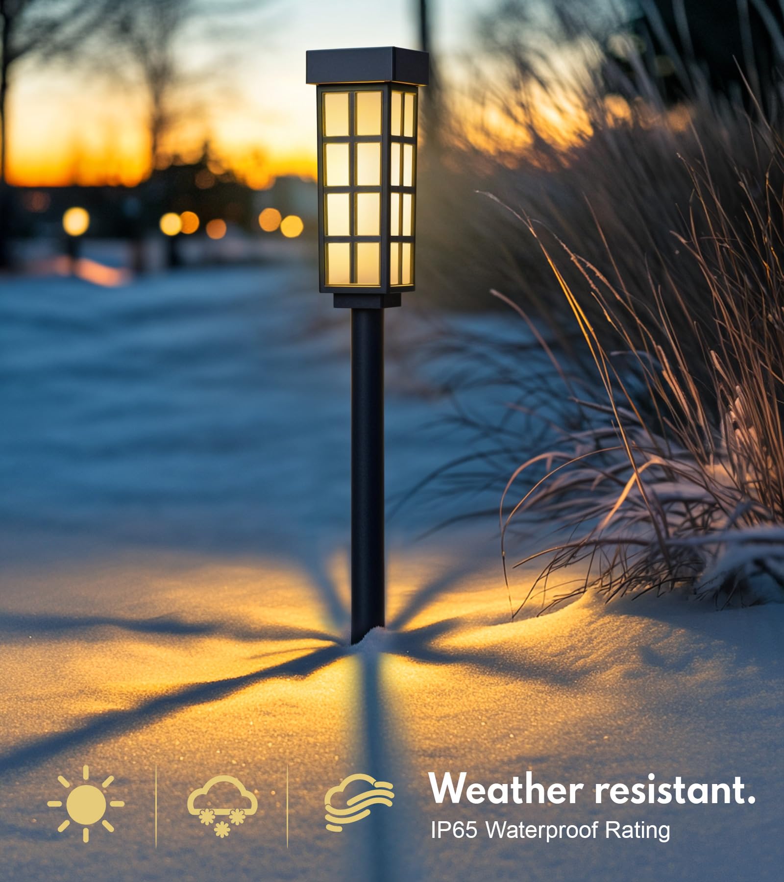 8 Pack Solar Pathway Lights, Led Solar Lights Outdoor, Ip65 Waterproof Outdoor Solar Lights For Yard, Auto On/Off Solar Walkway