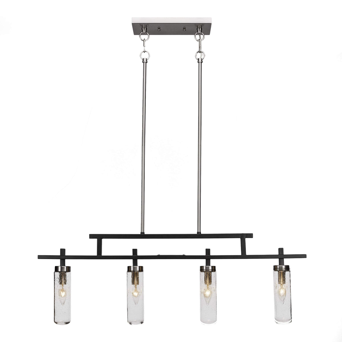 Salinda 4 Light Island In Matte Black & Brushed Nickel (2534-Mbbn-600)